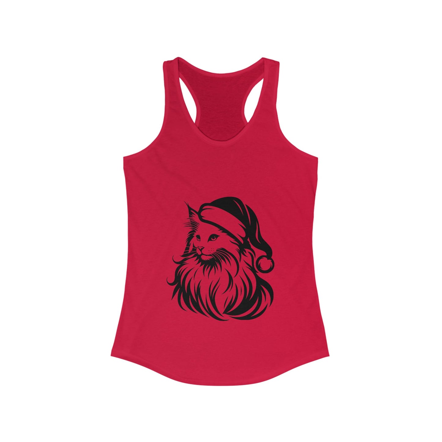 Santa Paws Cat Women's Racerback Tank