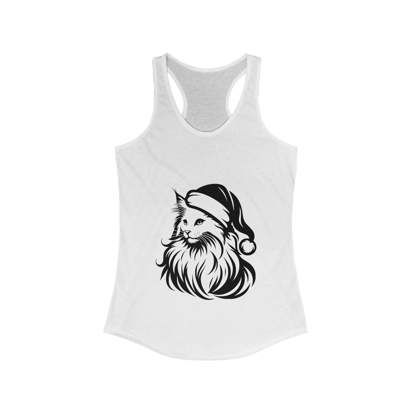 Santa Paws Cat Women's Racerback Tank