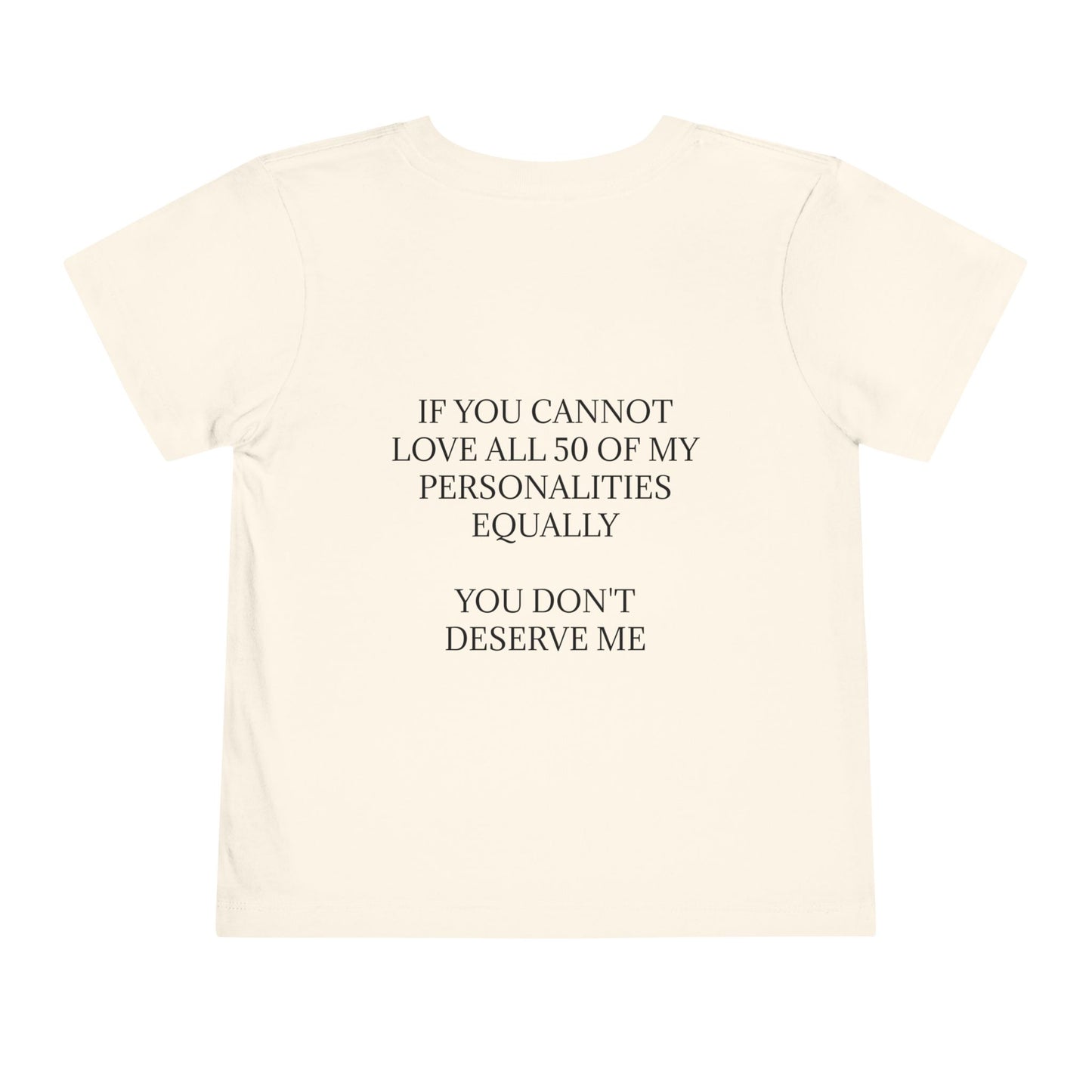 50 Personalities Toddler Unisex Short Sleeve Crewneck Tee