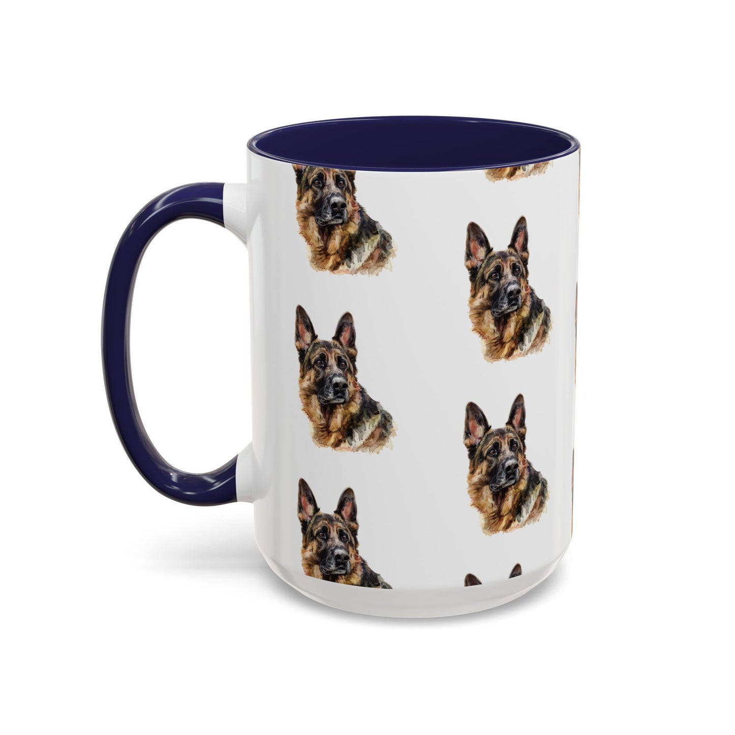 German Shepherd Head 2-Tone Coffee Mug