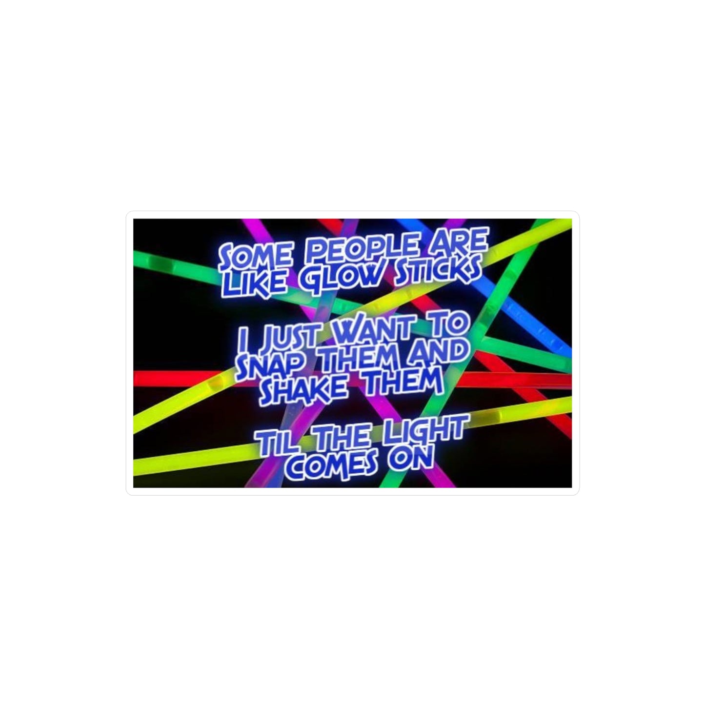 Glow Sticks Vinyl Decal