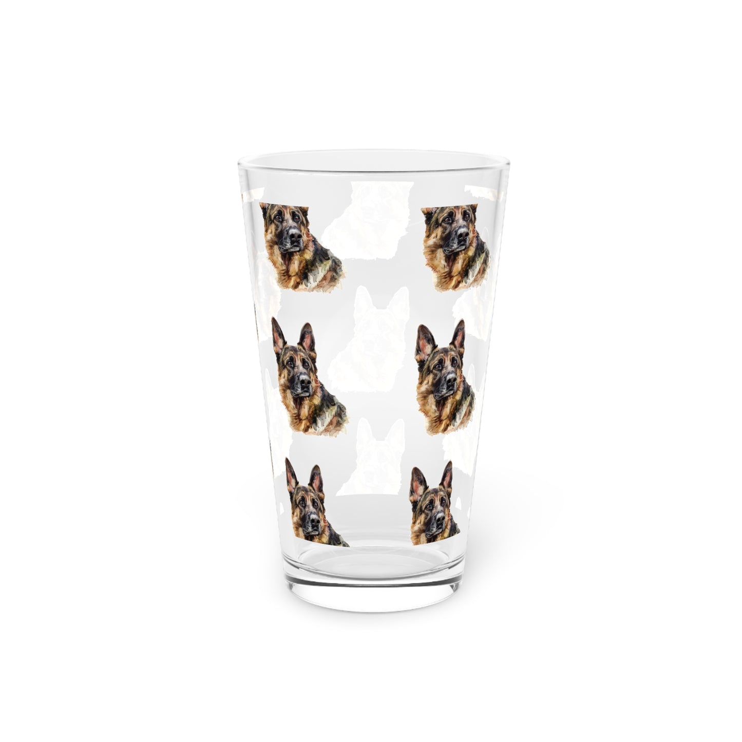German Shepherd Head Drinking Glass