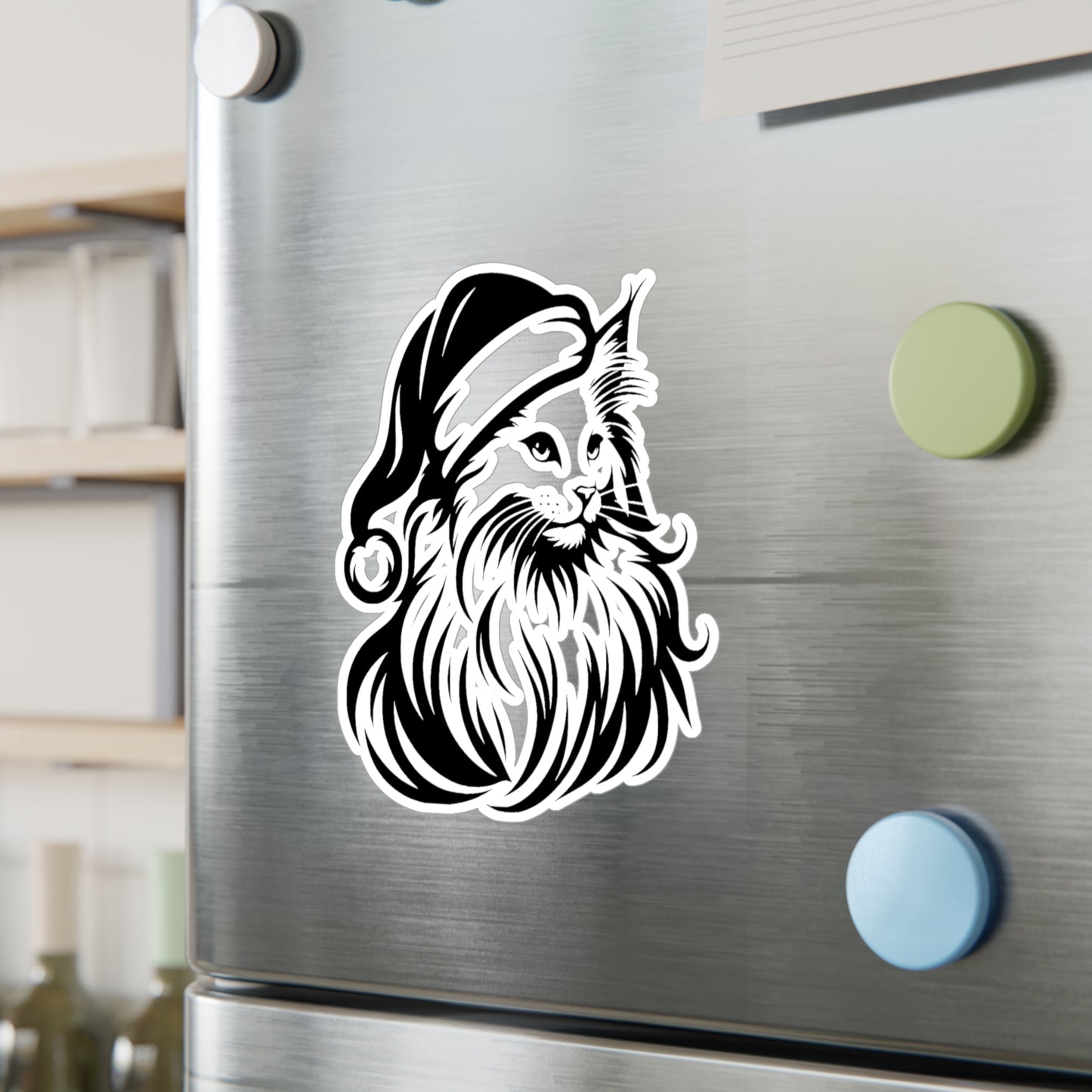 Santa Paws Cat Vinyl Decal