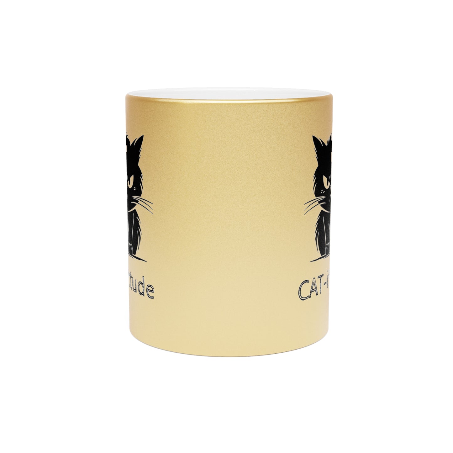 CAT-ittude Metallic Coffee Mug