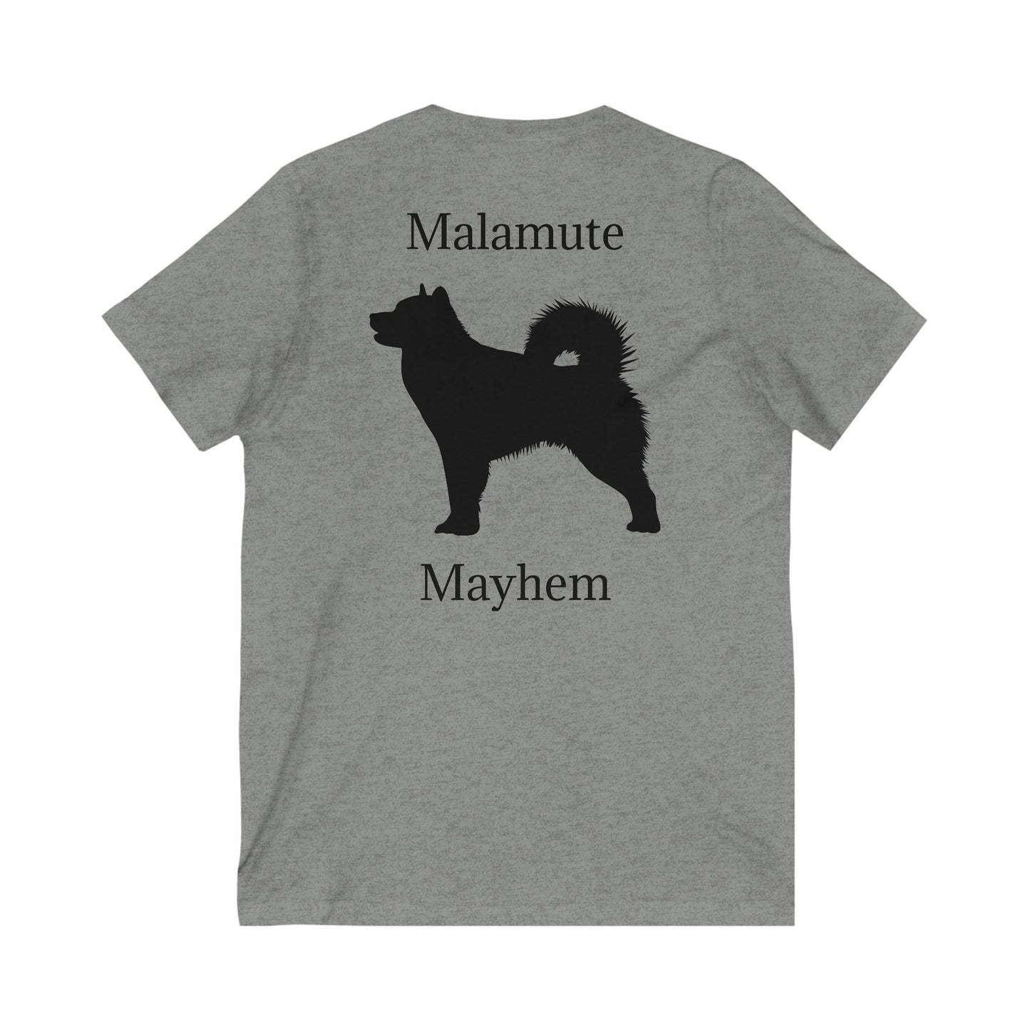 Malamute Mayhem Unisex Short Sleeve V-Neck Tee