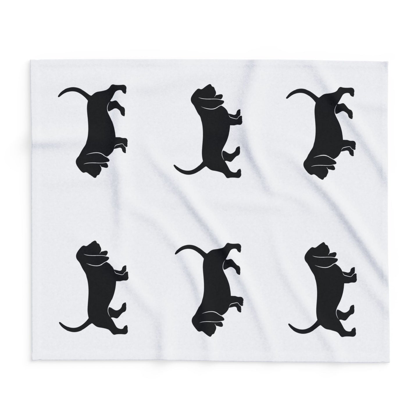 Basset Hound Silhouette Arctic Fleece Blanket