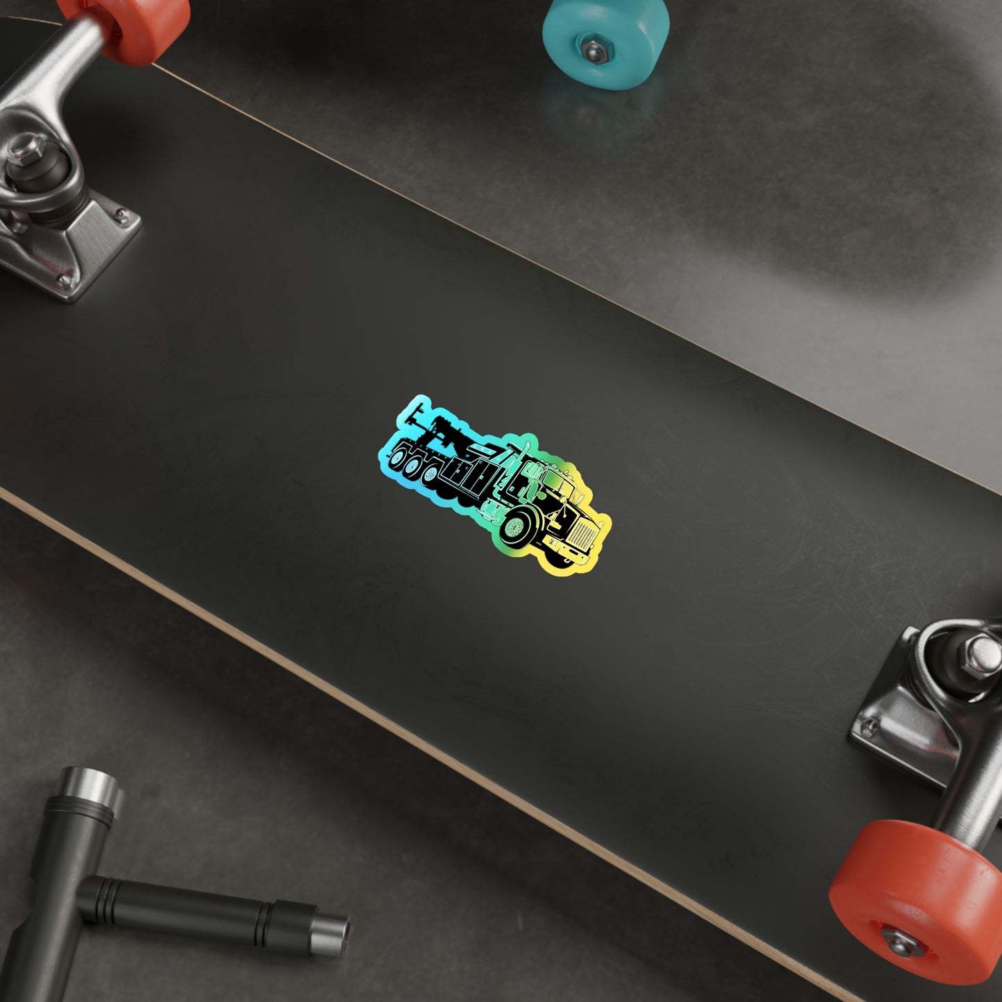 Heavy Tow Truck Holographic Sticker