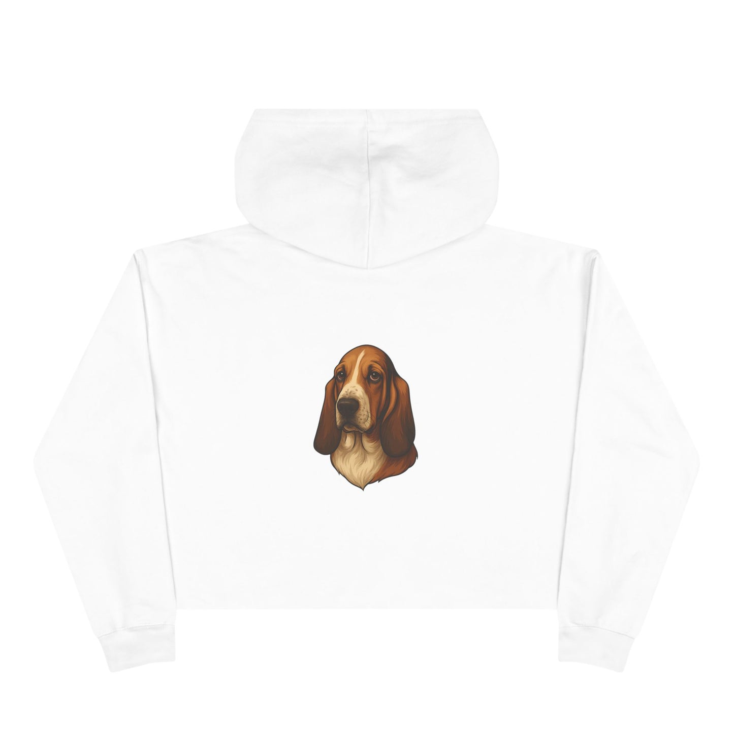 Basset Hound Head Women's Crop Hoodie