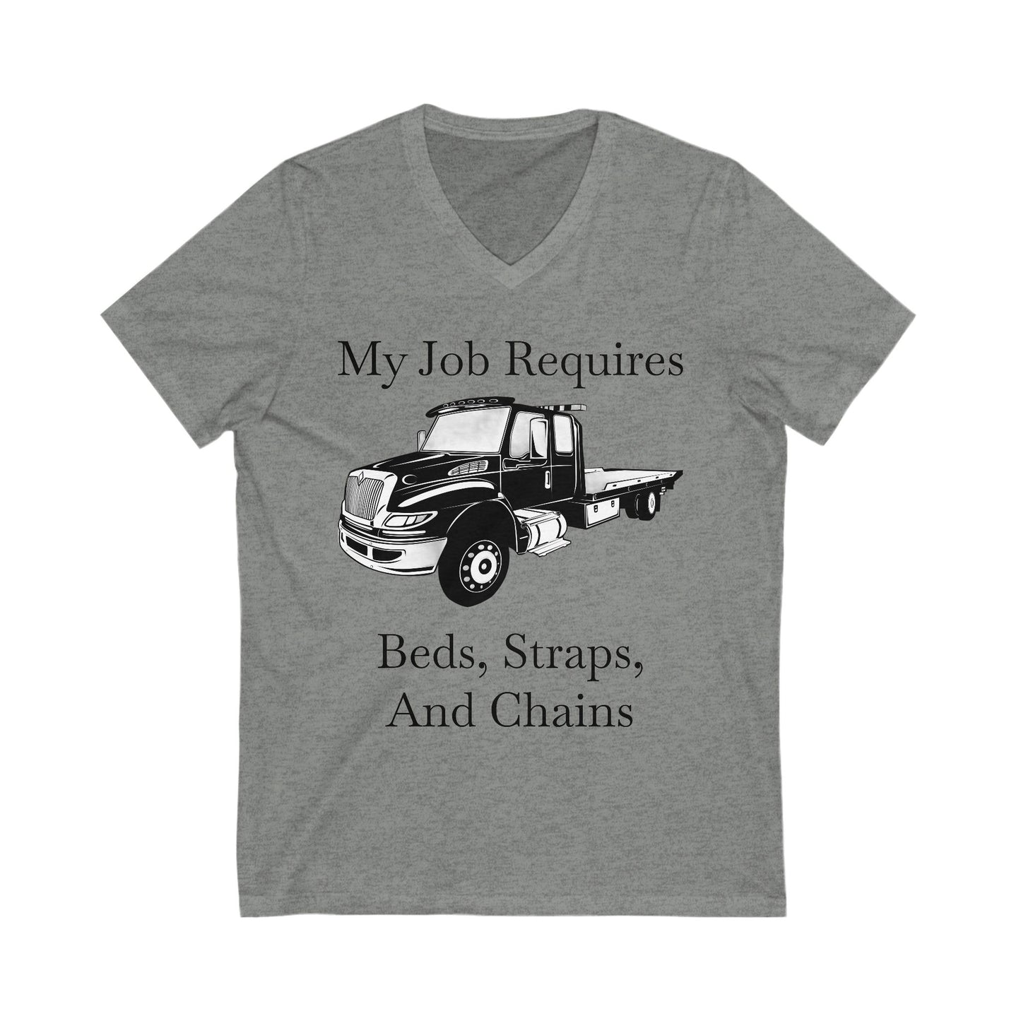 Beds, Straps, And Chains Unisex Short Sleeve V-Neck Tee