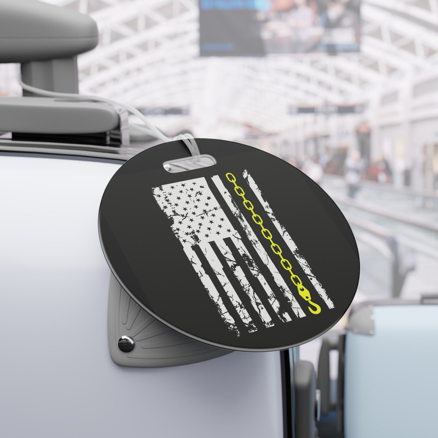 Thin Yellow Line Luggage Tag