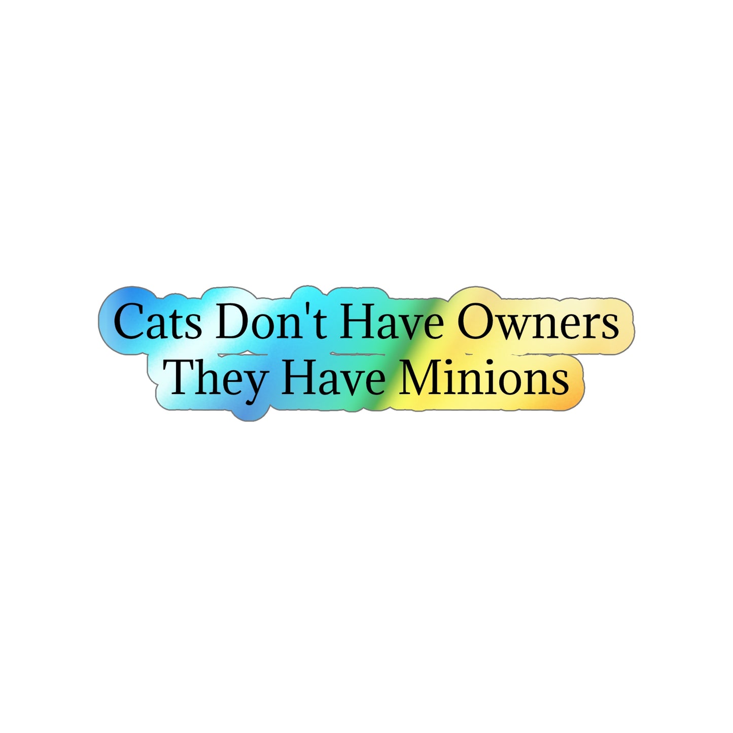 Cat Minions Holographic Sticker