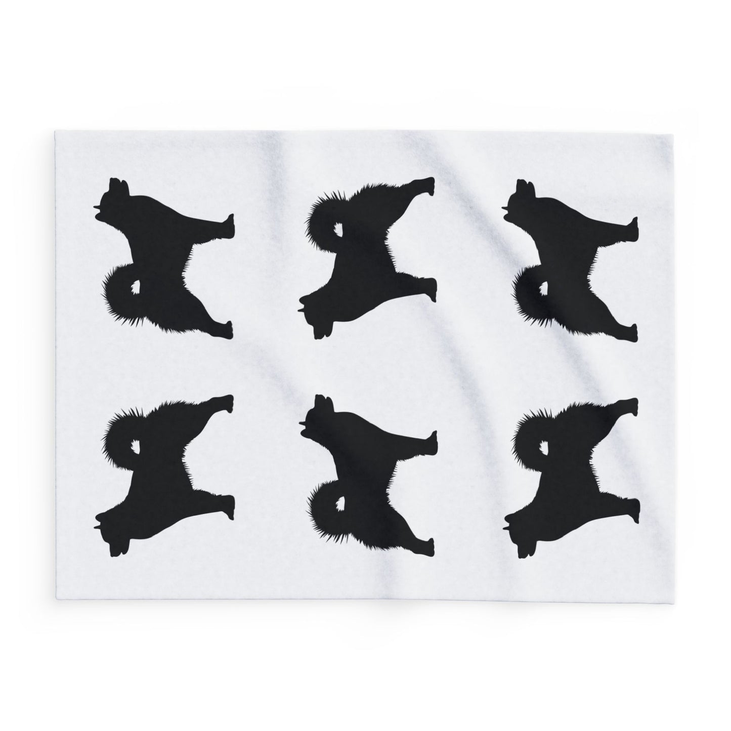 Malamute Silhouette Arctic Fleece Blanket
