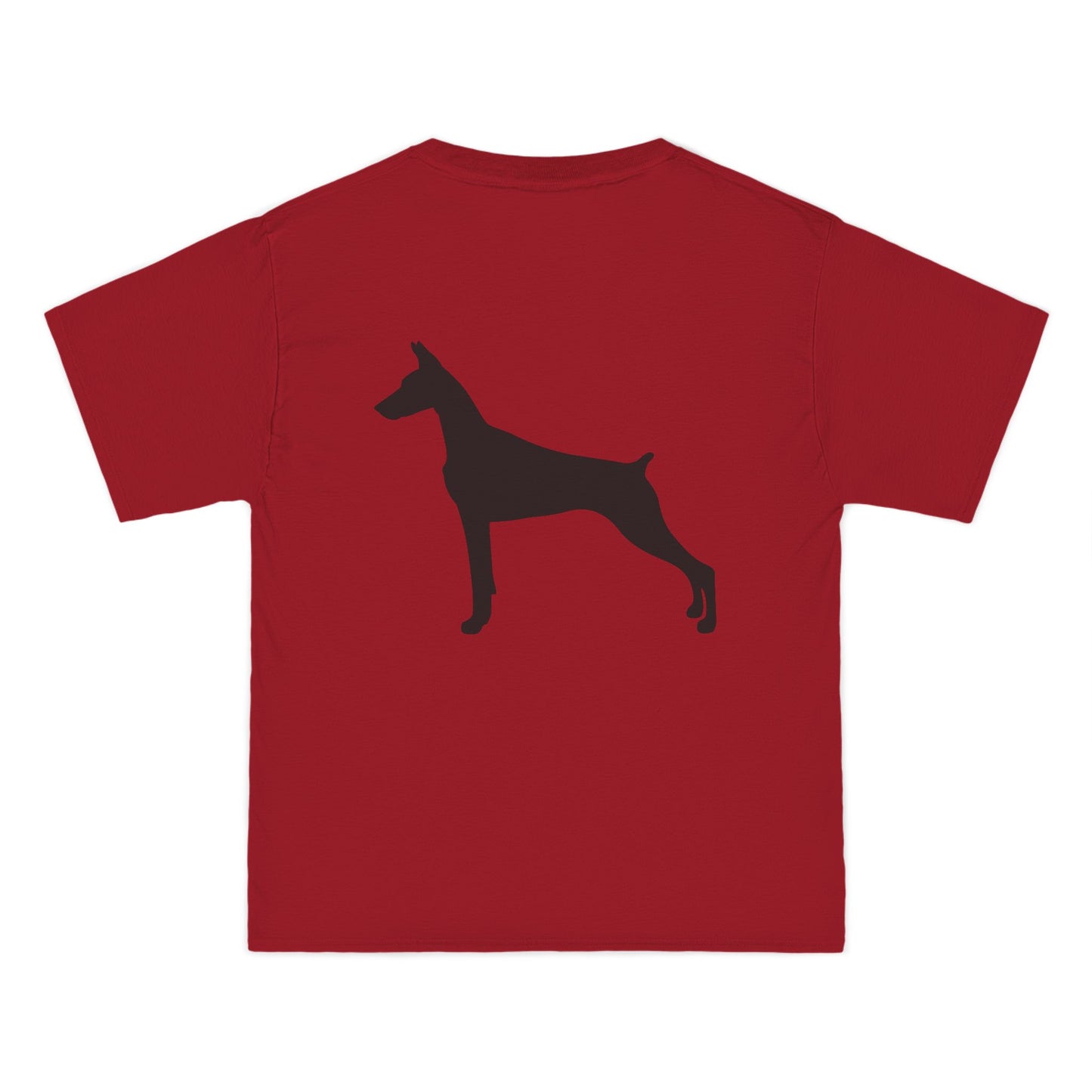 Doberman Silhouette Men's Short-Sleeve Crewneck Tee