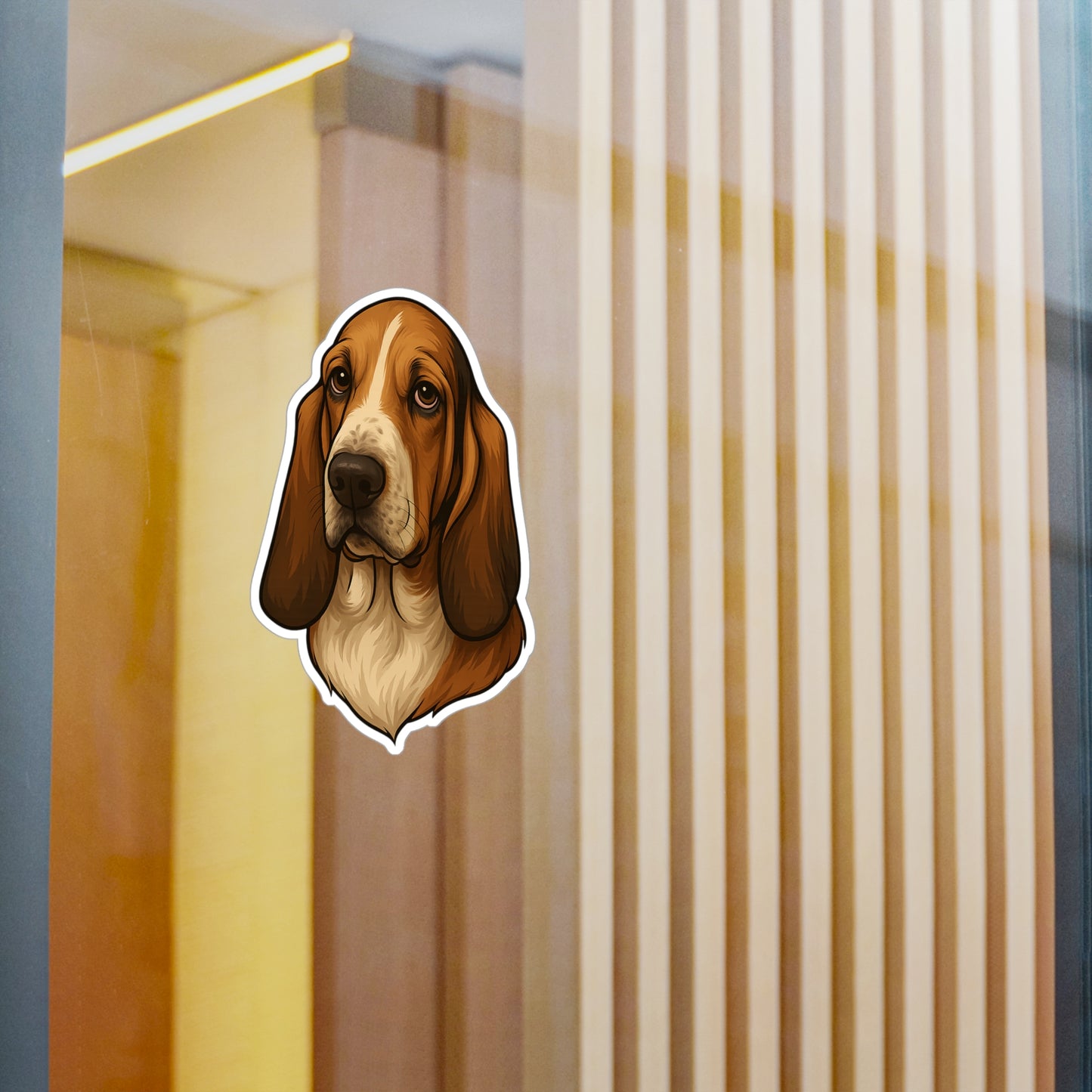 Basset Hound Head Vinyl Decal