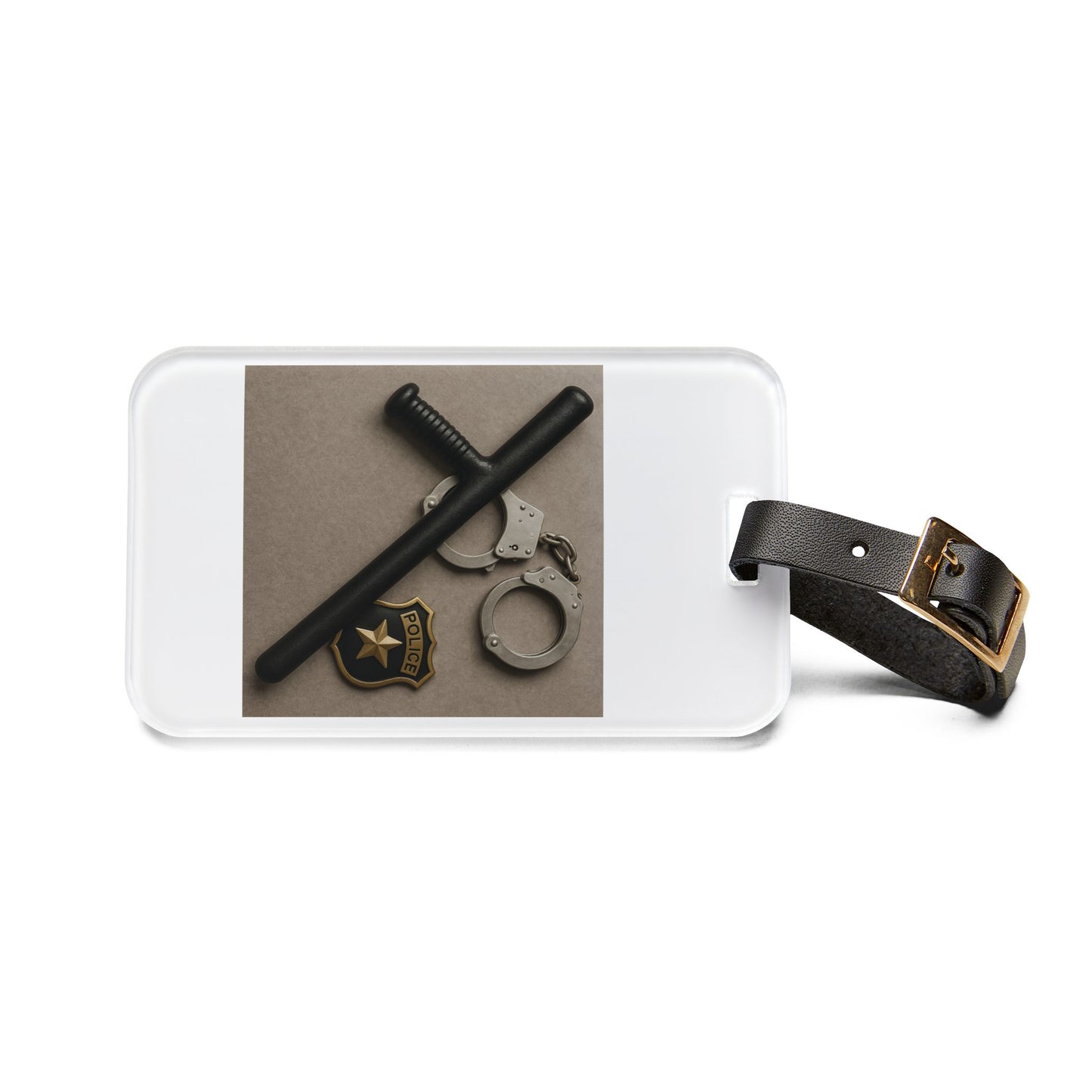 Law Enforcement Appreciation Leather Strap Luggage Tag