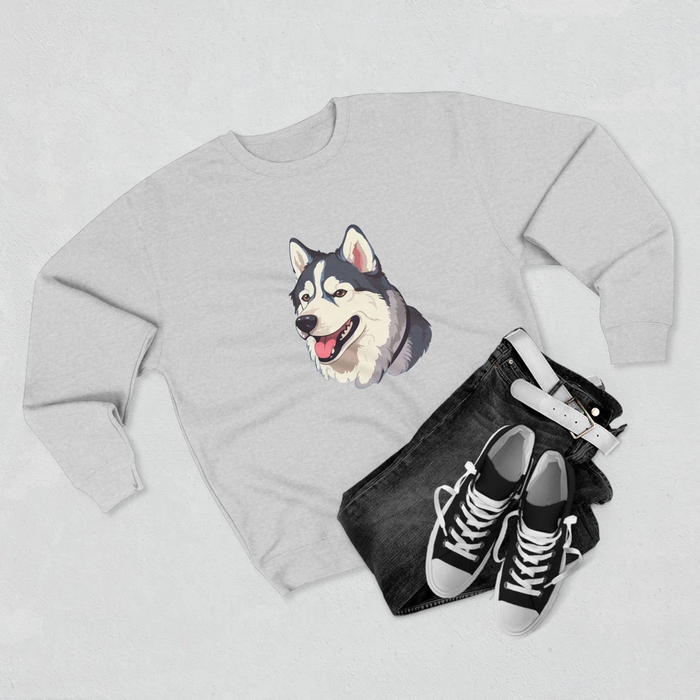 Malamute Head Unisex Crewneck Sweatshirt