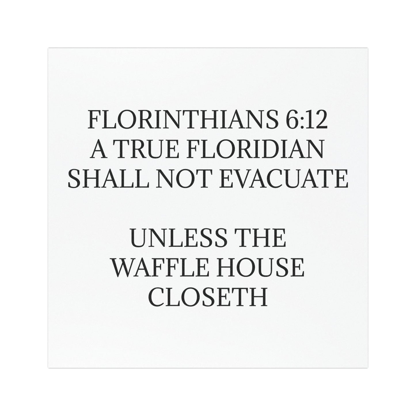 Florinthians 6:12 Indoor/Outdoor Magnet