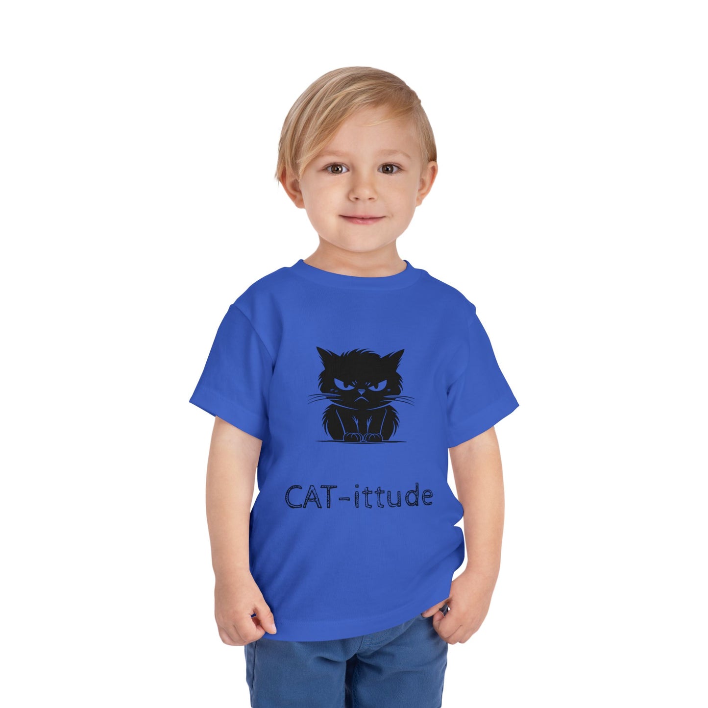 CAT-itude Toddler Unisex Short Sleeve Crewneck Tee
