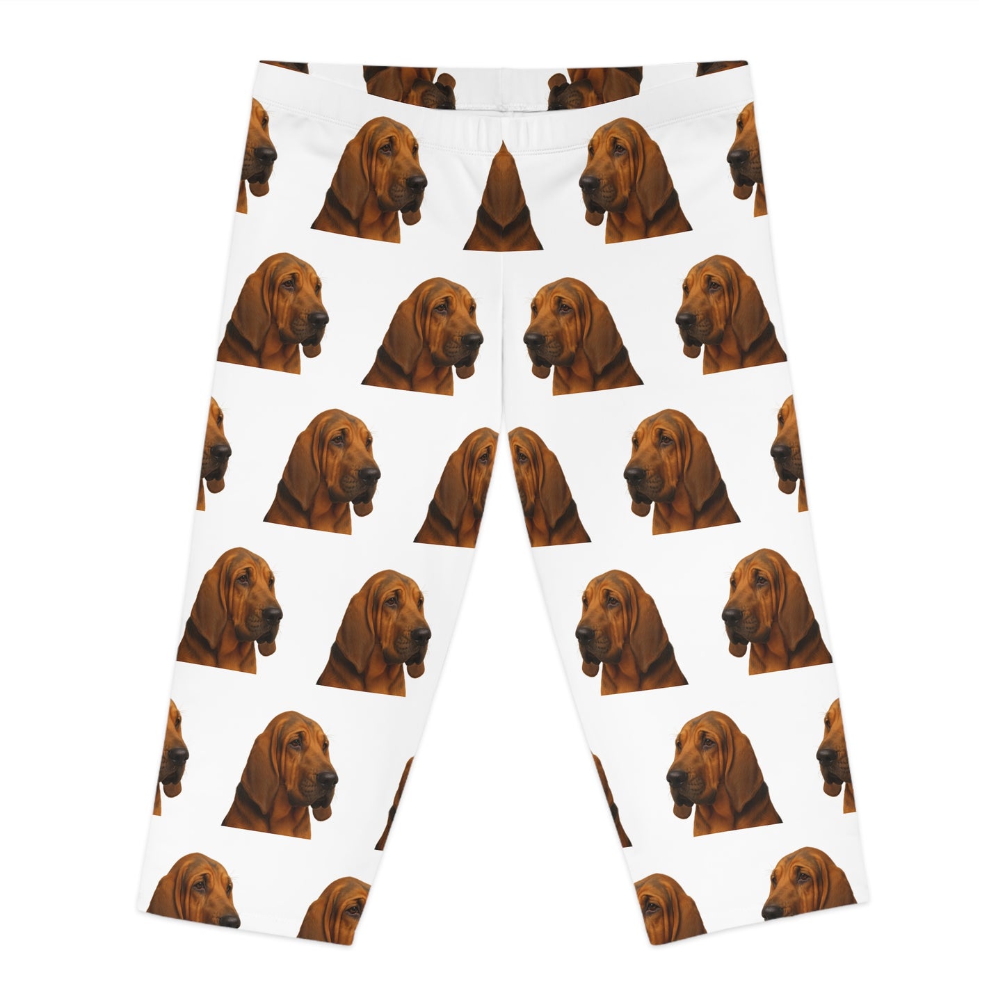 Bloodhound Head Women's Capri Leggings