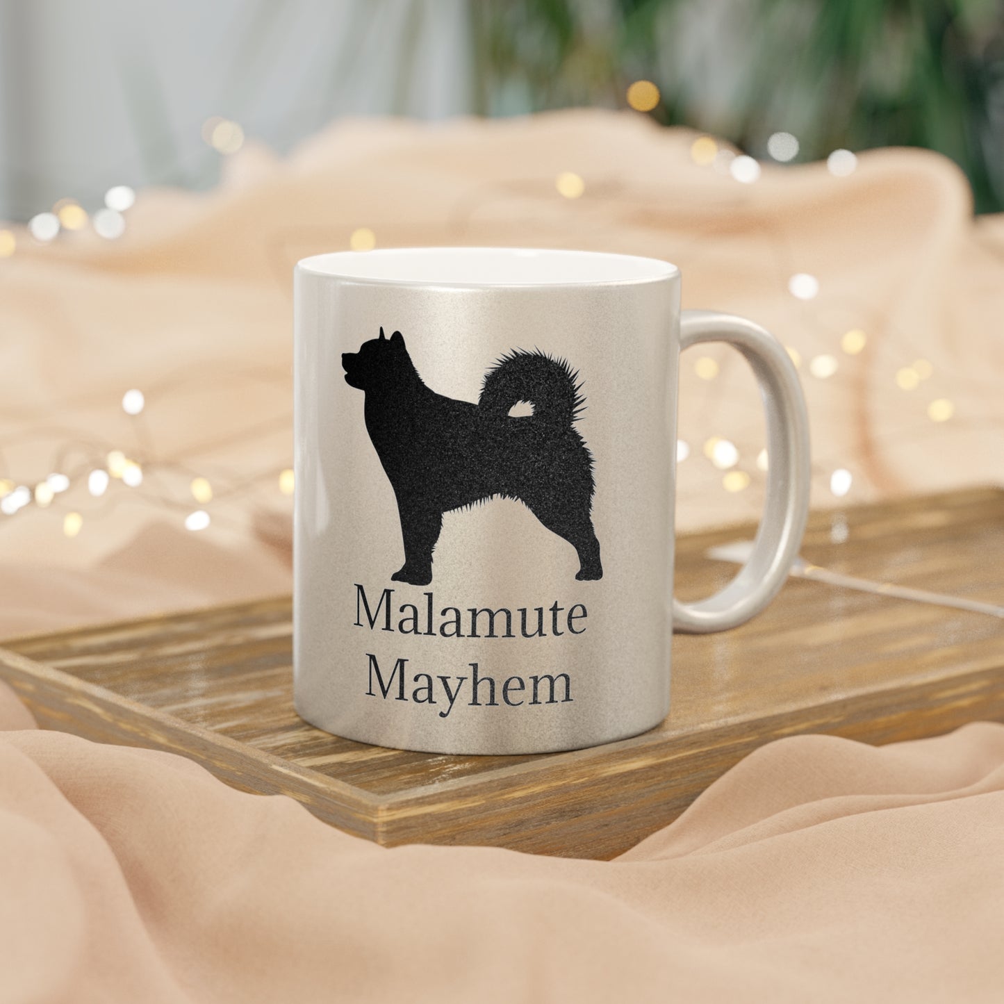 Malamute Mayhem Metallic Coffee Mug