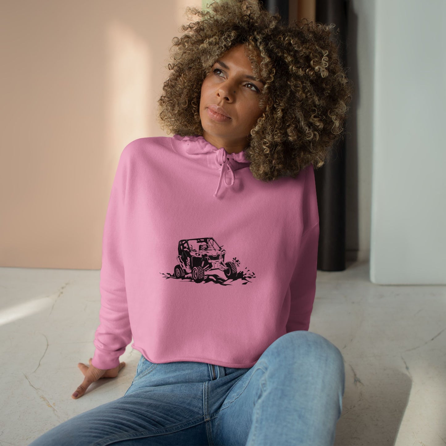 Slingin' Mud Side By Side Women's Crop Hoodie