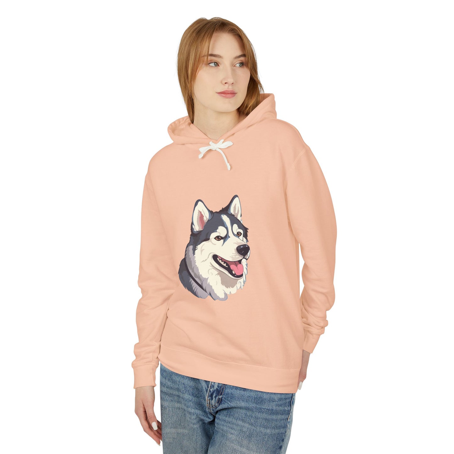 Malamute Head Unisex Lightweight Hoodie