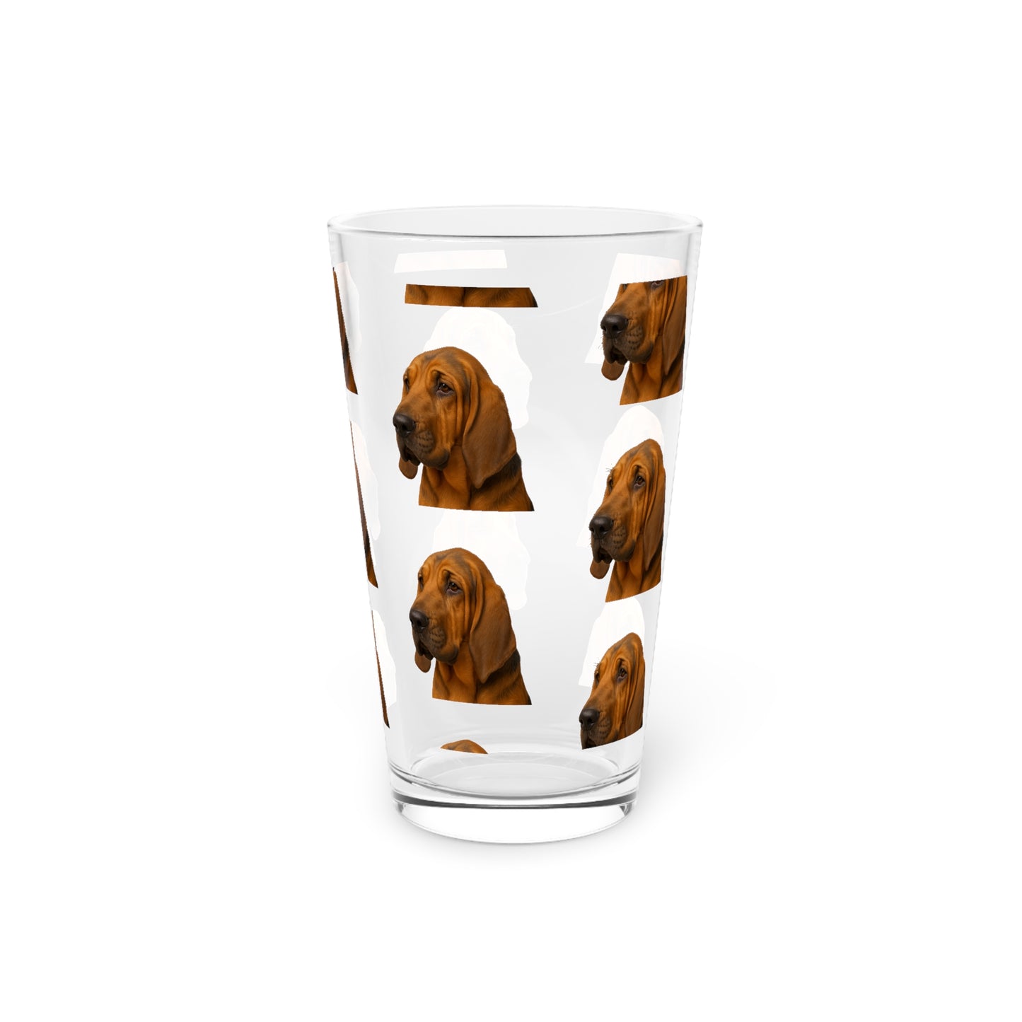 Bloodhound Head Drinking Glass