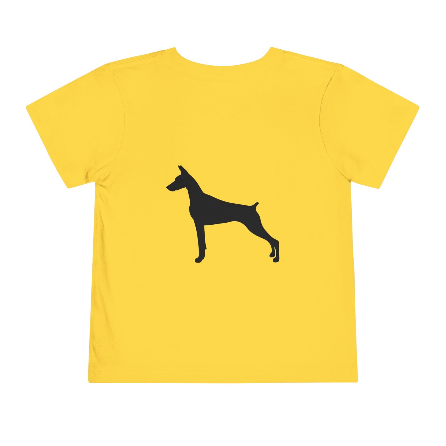 Doberman Silhouette Toddler Unisex Short Sleeve Crewneck Tee