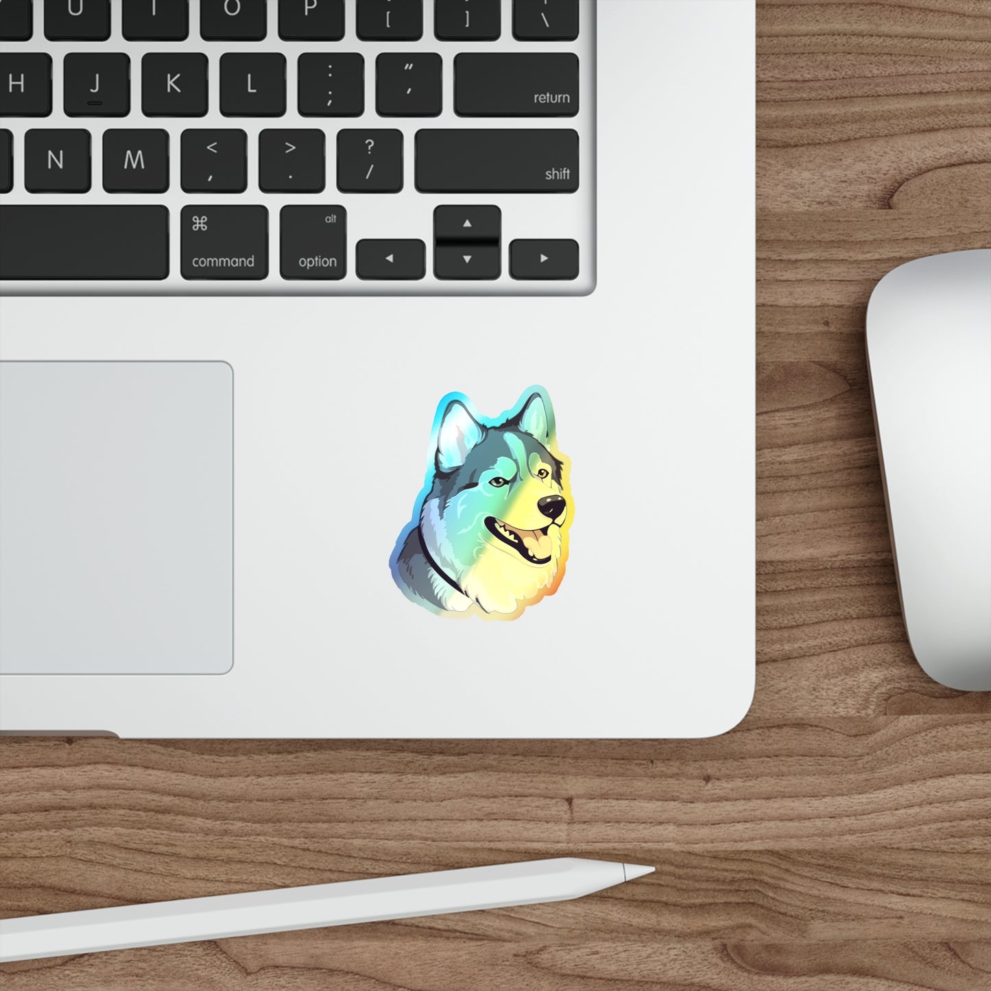 Malamute Head Holographic Sticker