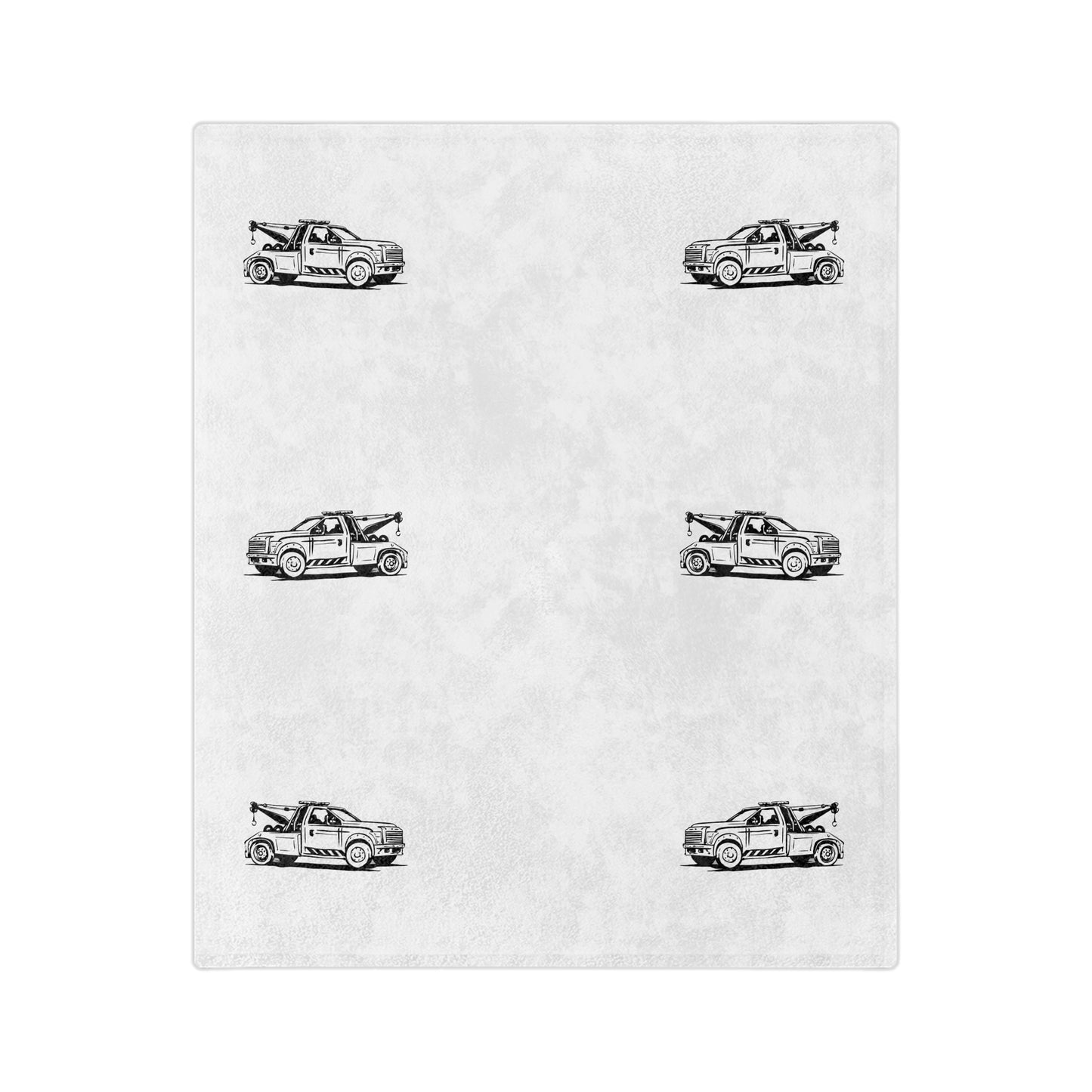 Wheel Lift Tow Truck Velveteen Microfiber Blanket