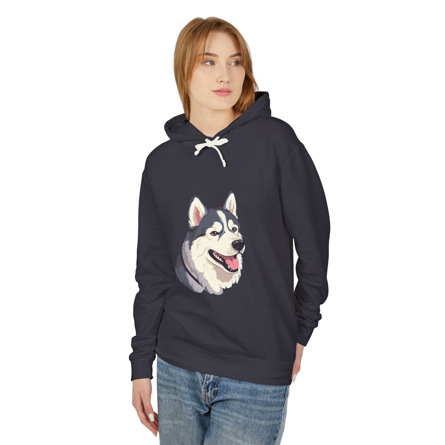 Malamute Head Unisex Lightweight Hoodie