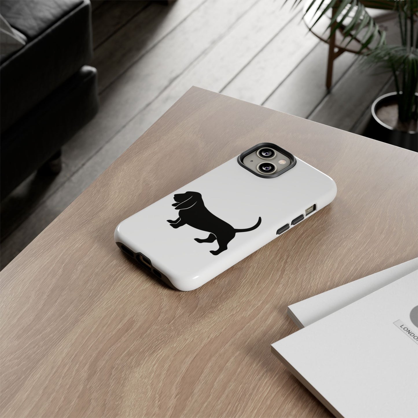 Basset Hound Silhouette iPhone Case
