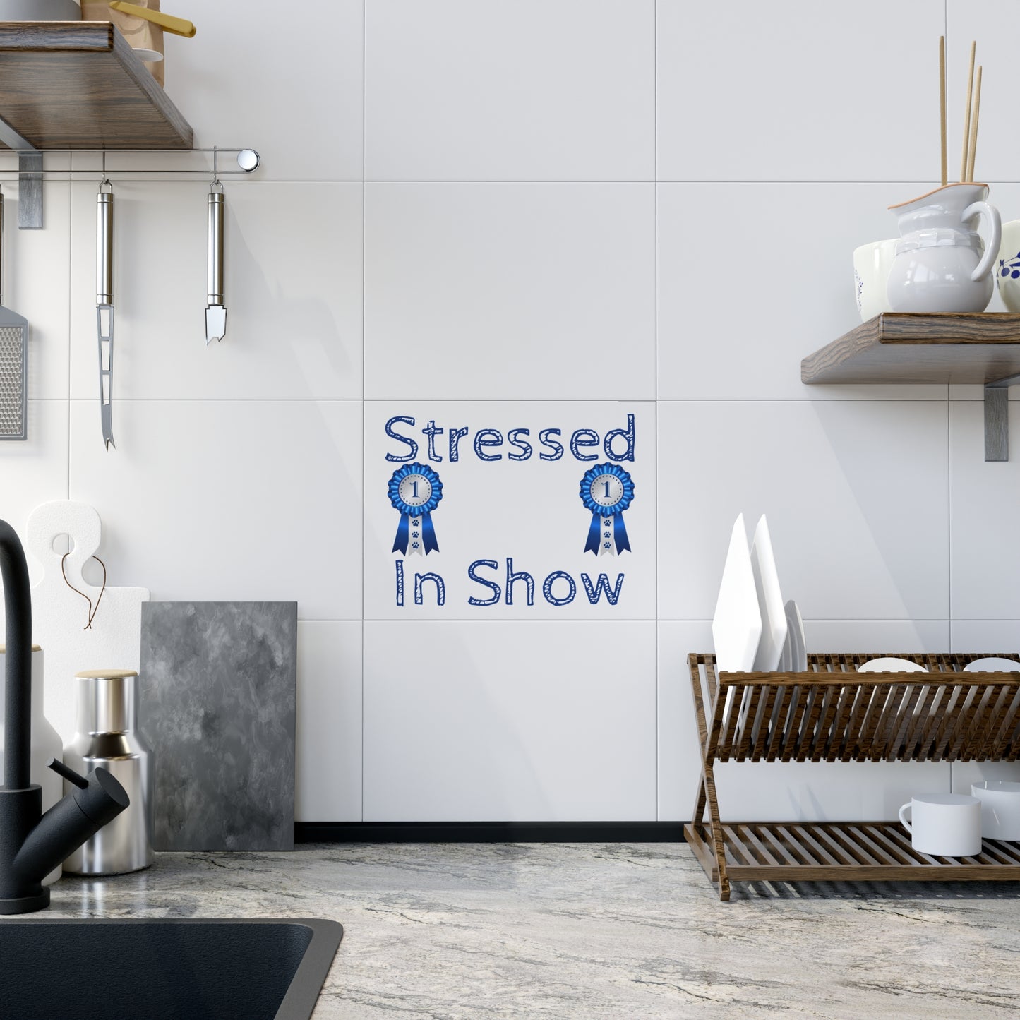 Stressed In Show Ceramic Photo Tile