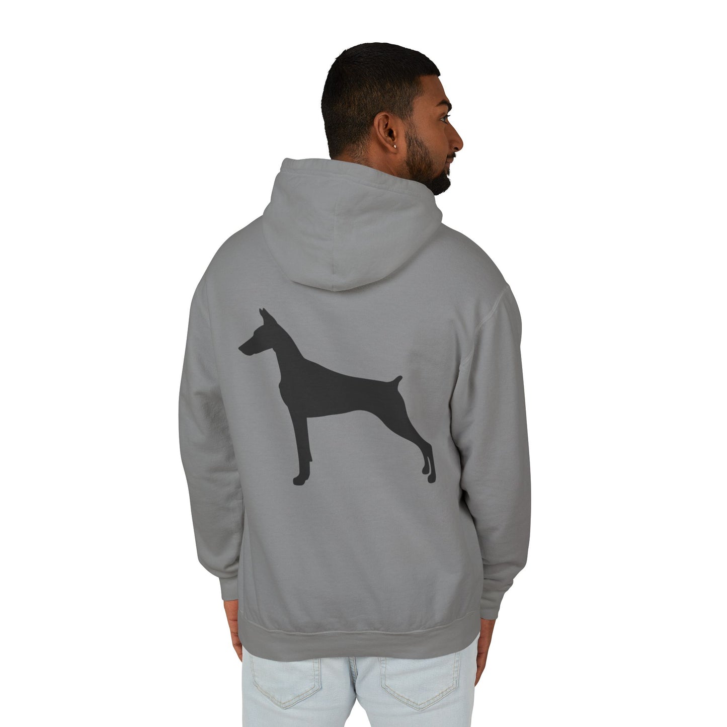 Doberman Silhouette Unisex Lightweight Hoodie