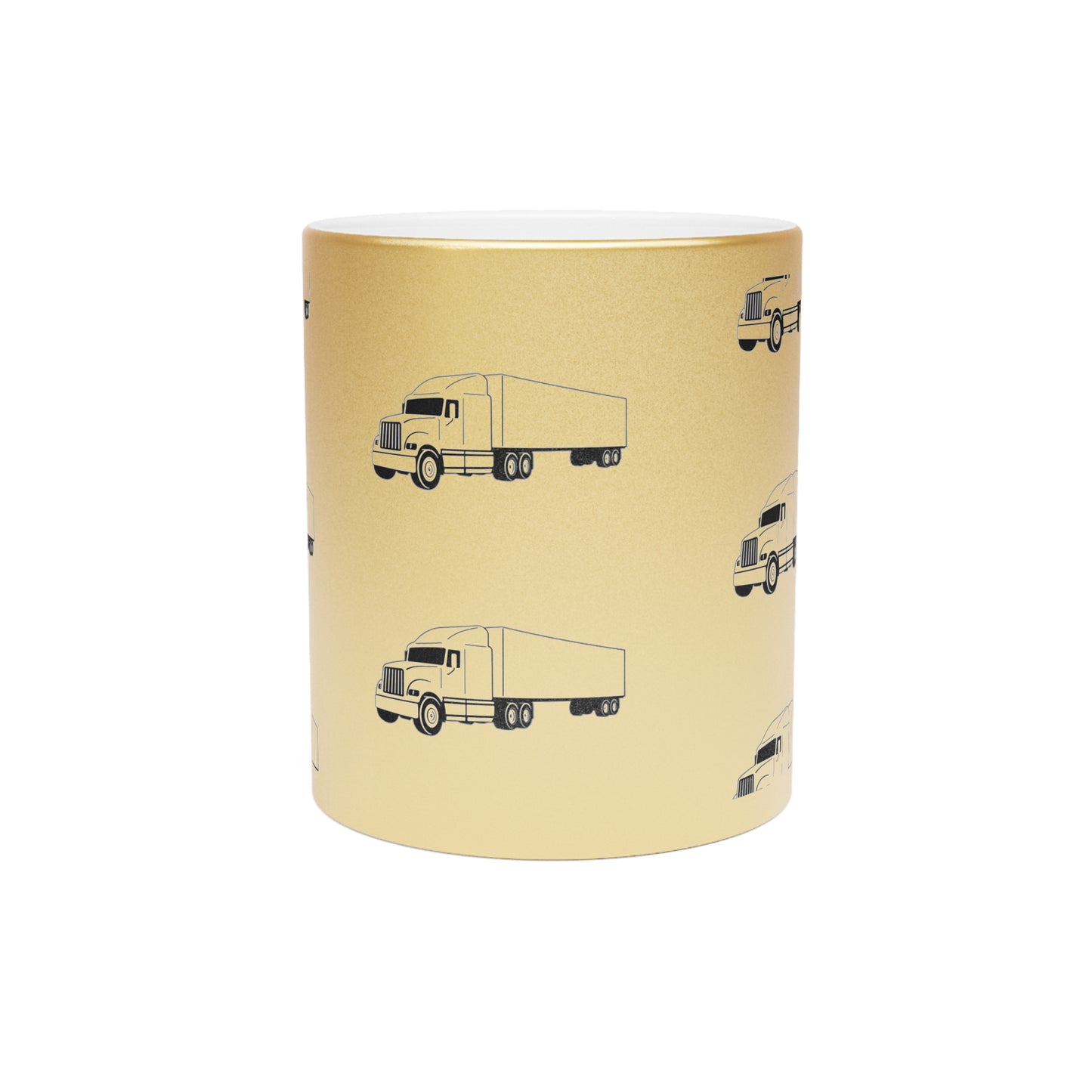 Semi Truck Metallic Coffee Mug