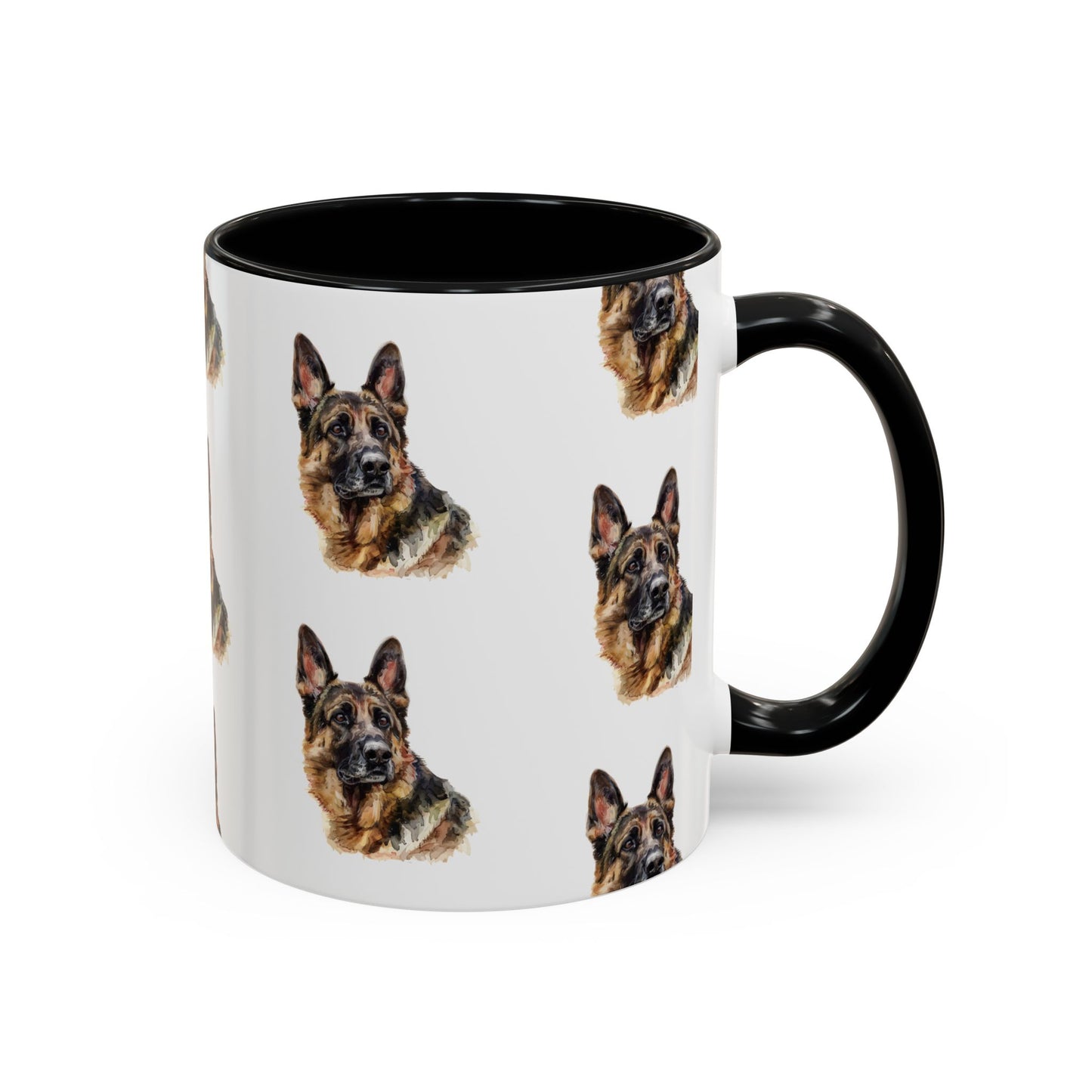 German Shepherd Head 2-Tone Coffee Mug
