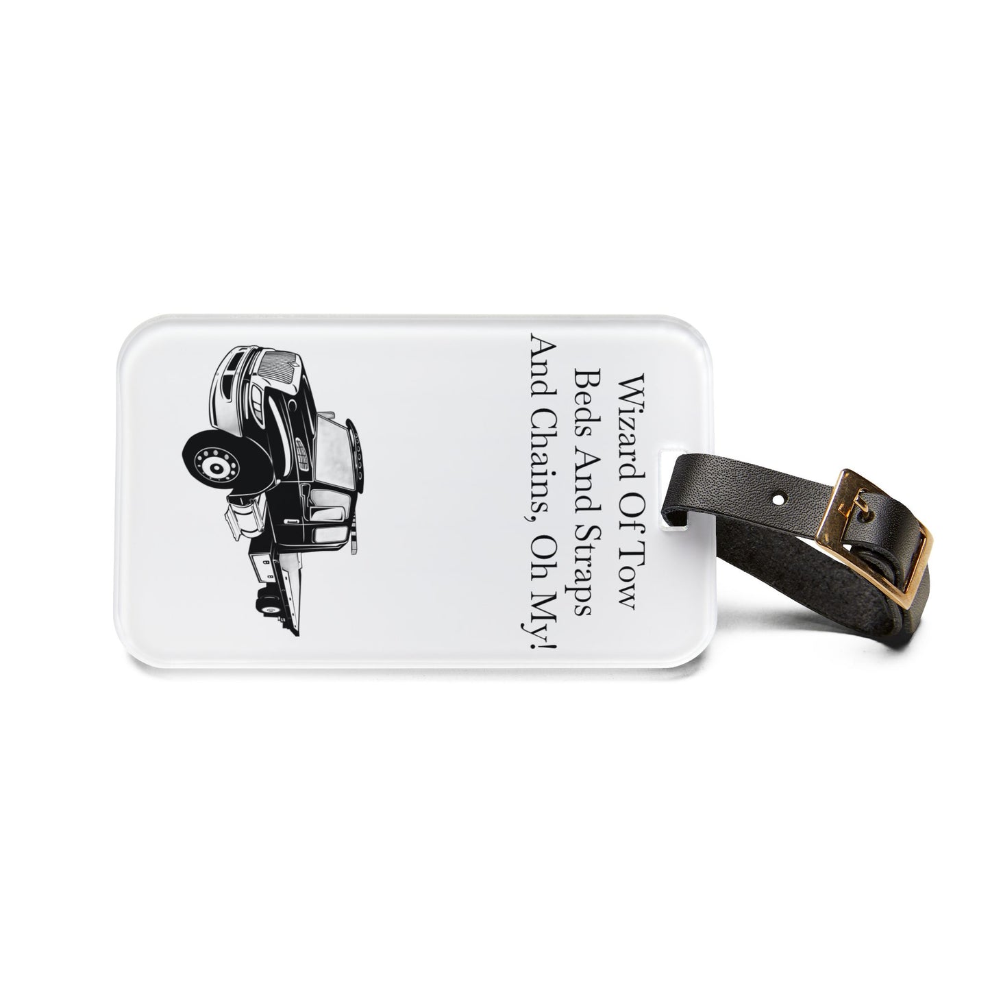 Wizard Of Tow Leather Strap Luggage Tag