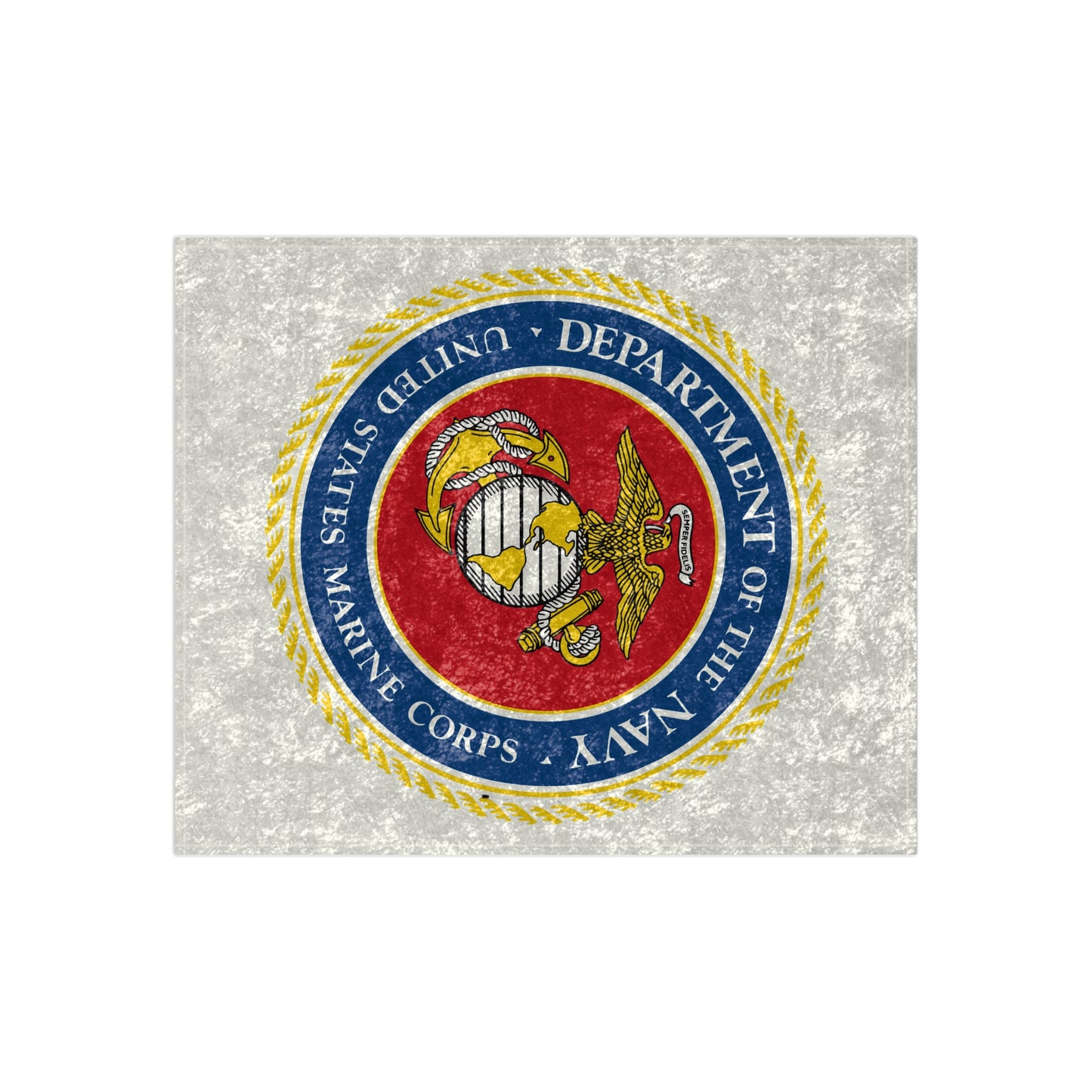 US Marine Corps Crushed Velvet Blanket