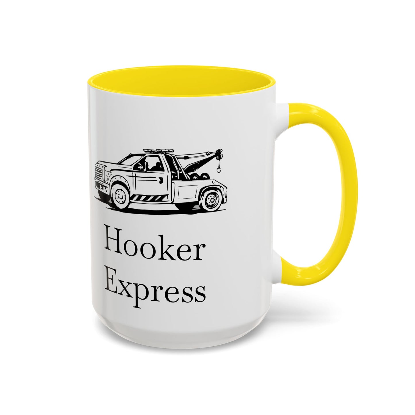 H**ker Express Wheel Lift Tow Truck 2-Tone Coffee Mug