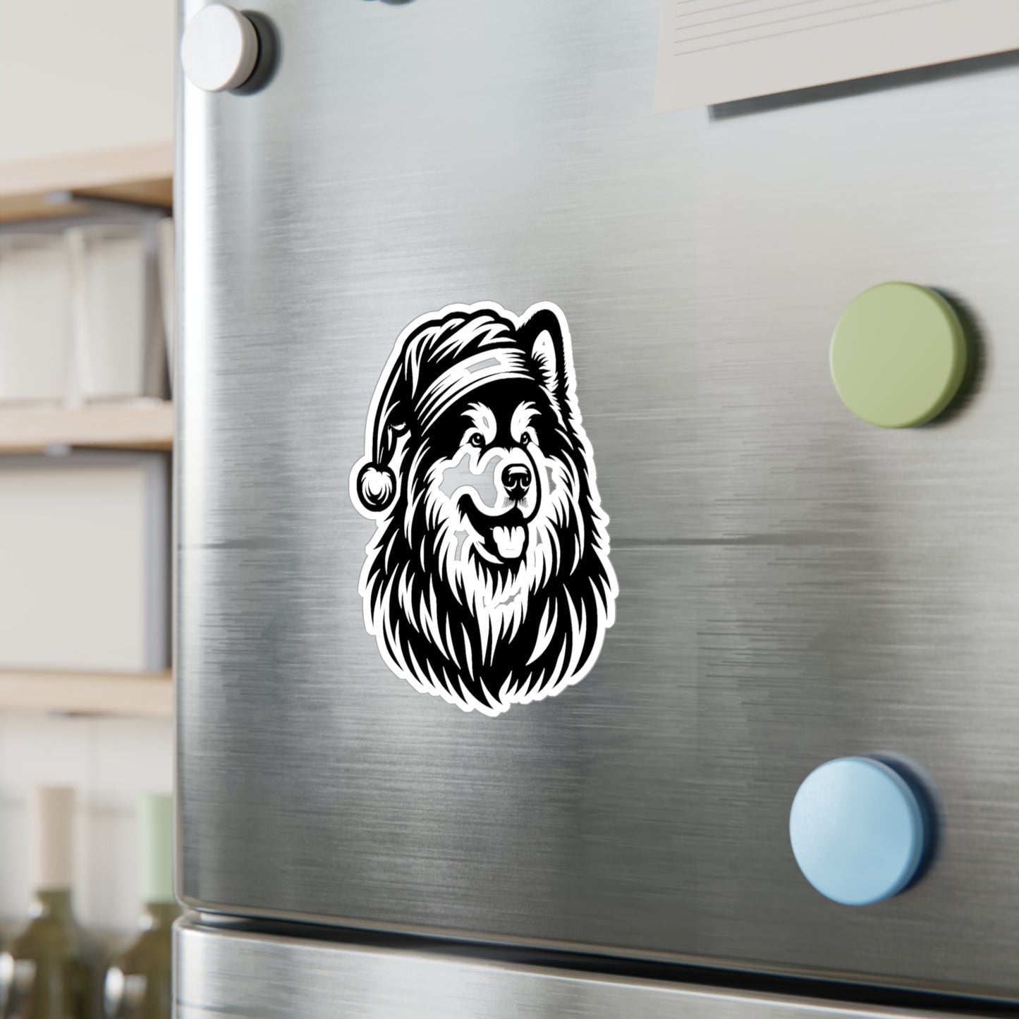 Santa Paws Malamute Vinyl Decal