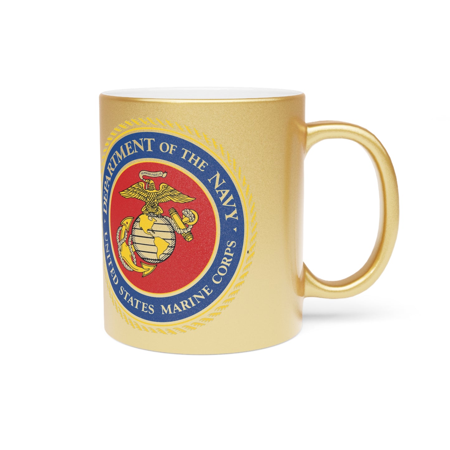 US Marine Corps Metallic Coffee Mug