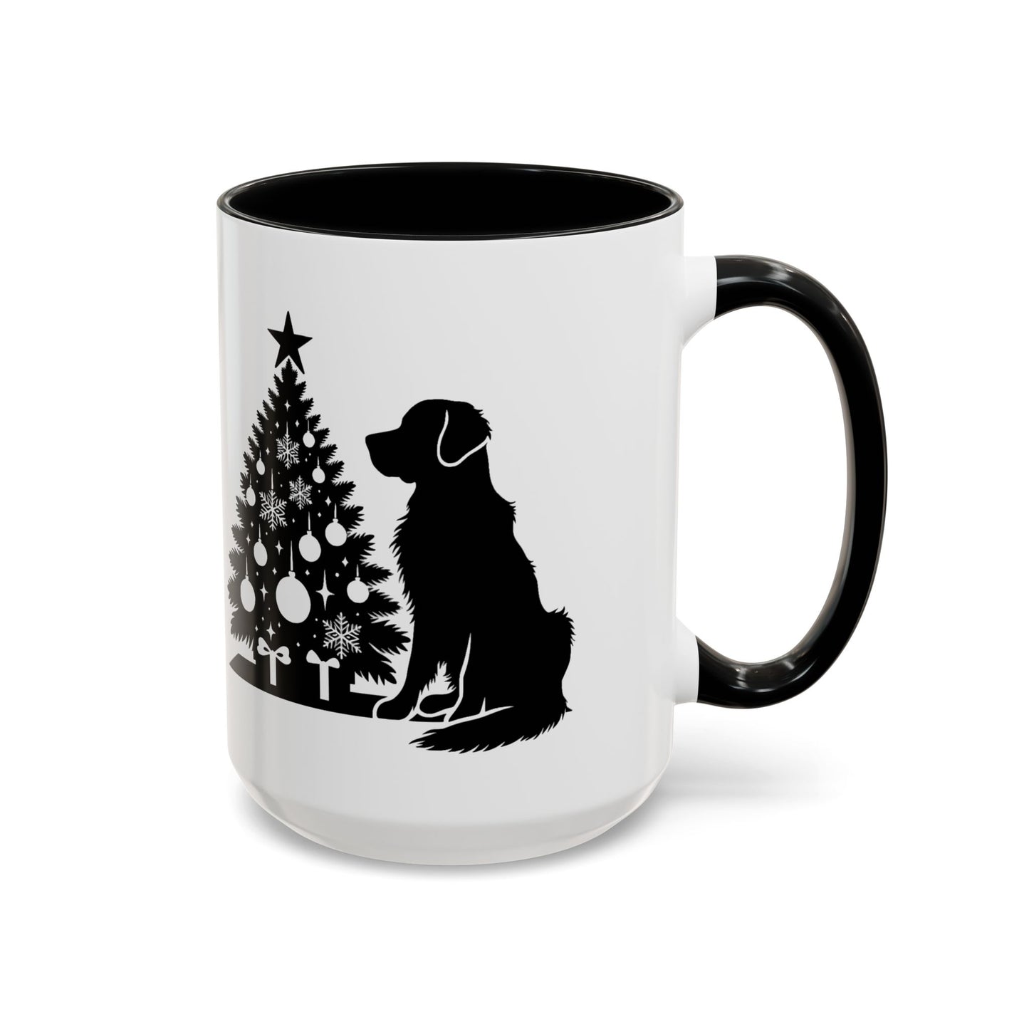 Golden Christmas Tree 2-Tone Coffee Mug