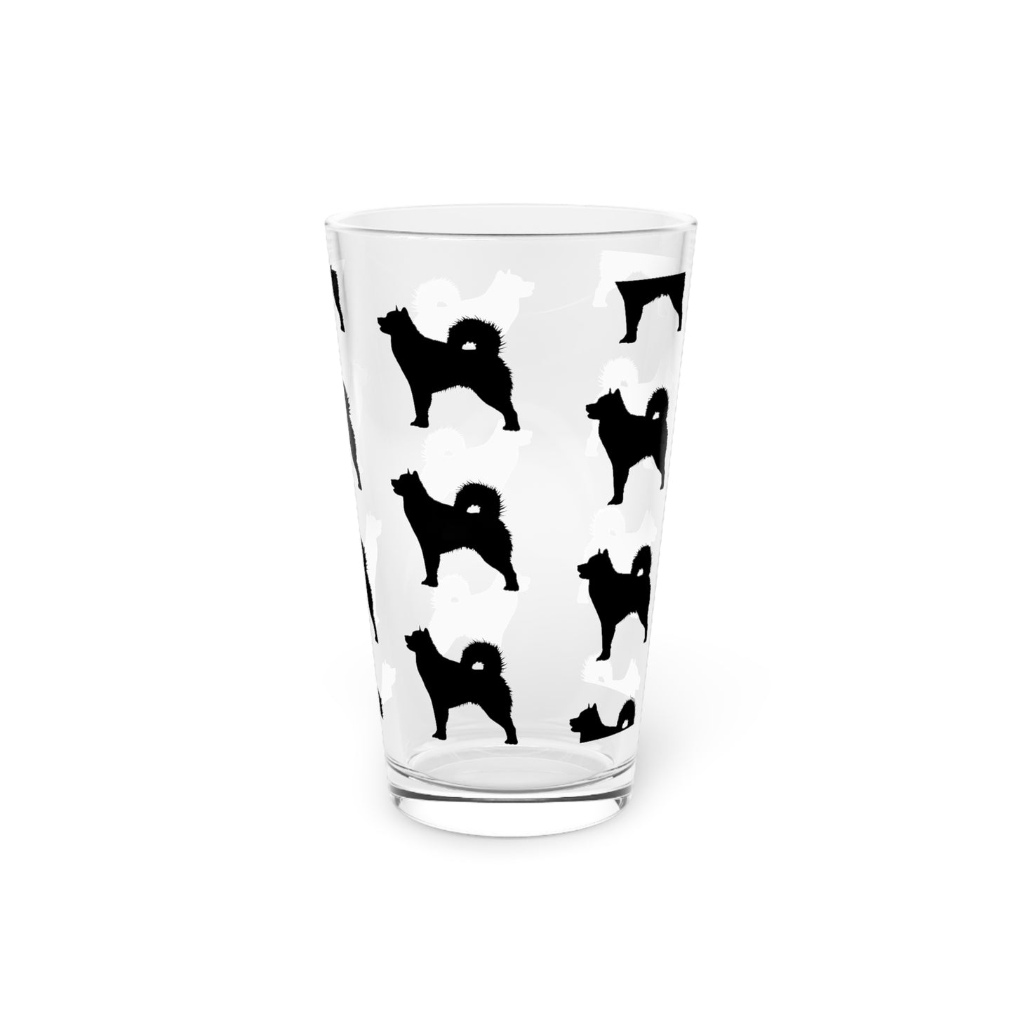 Malamute Silhouette Drinking Glass