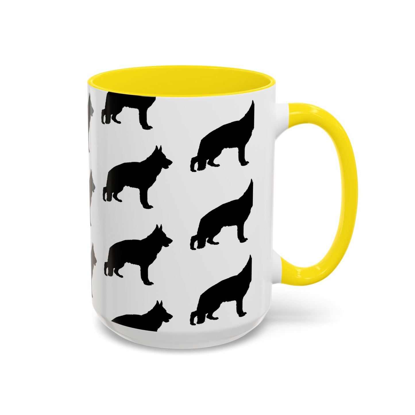 German Shepherd Silhouette 2-Tone Coffee Mug