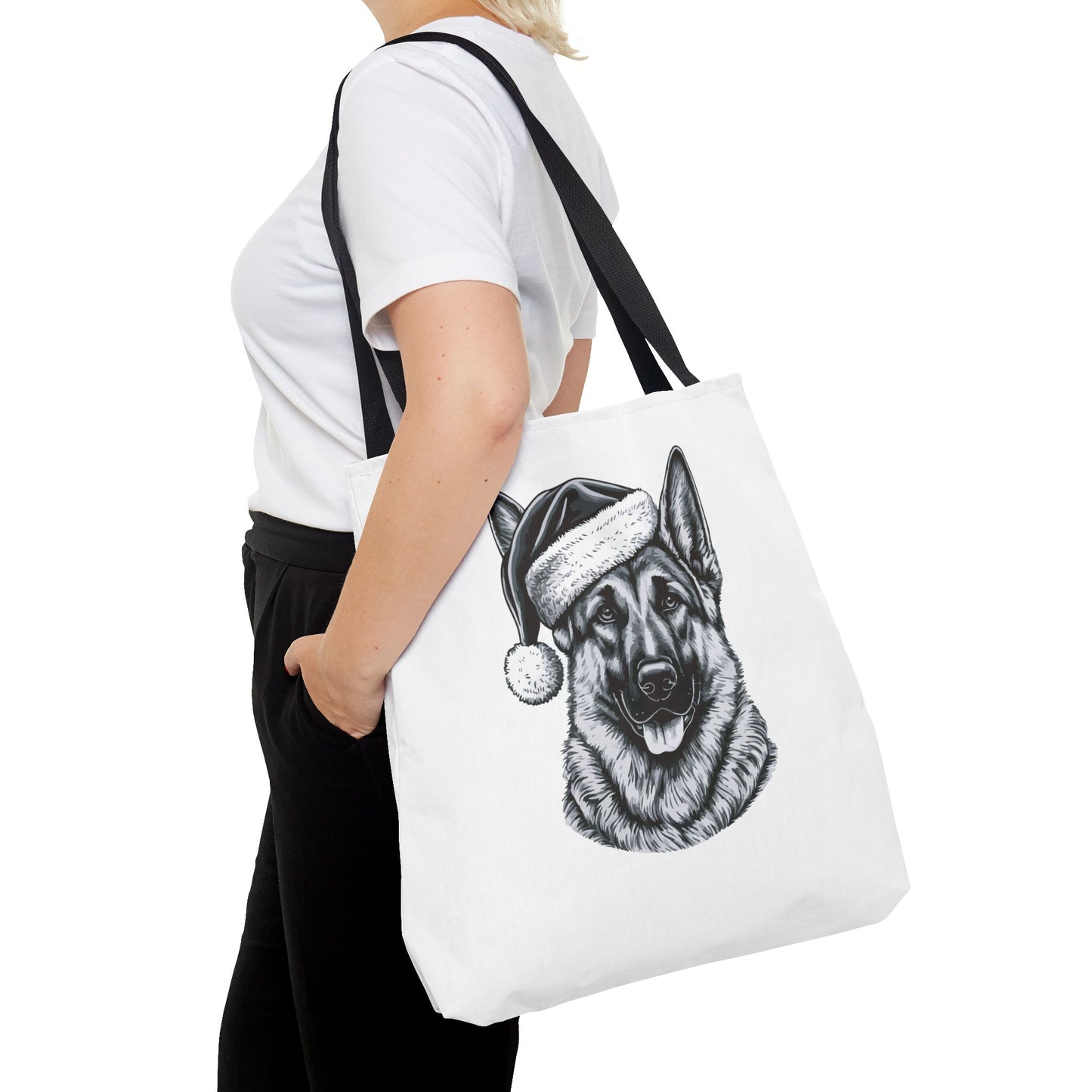 Santa Paws German Shepherd Tote Bag