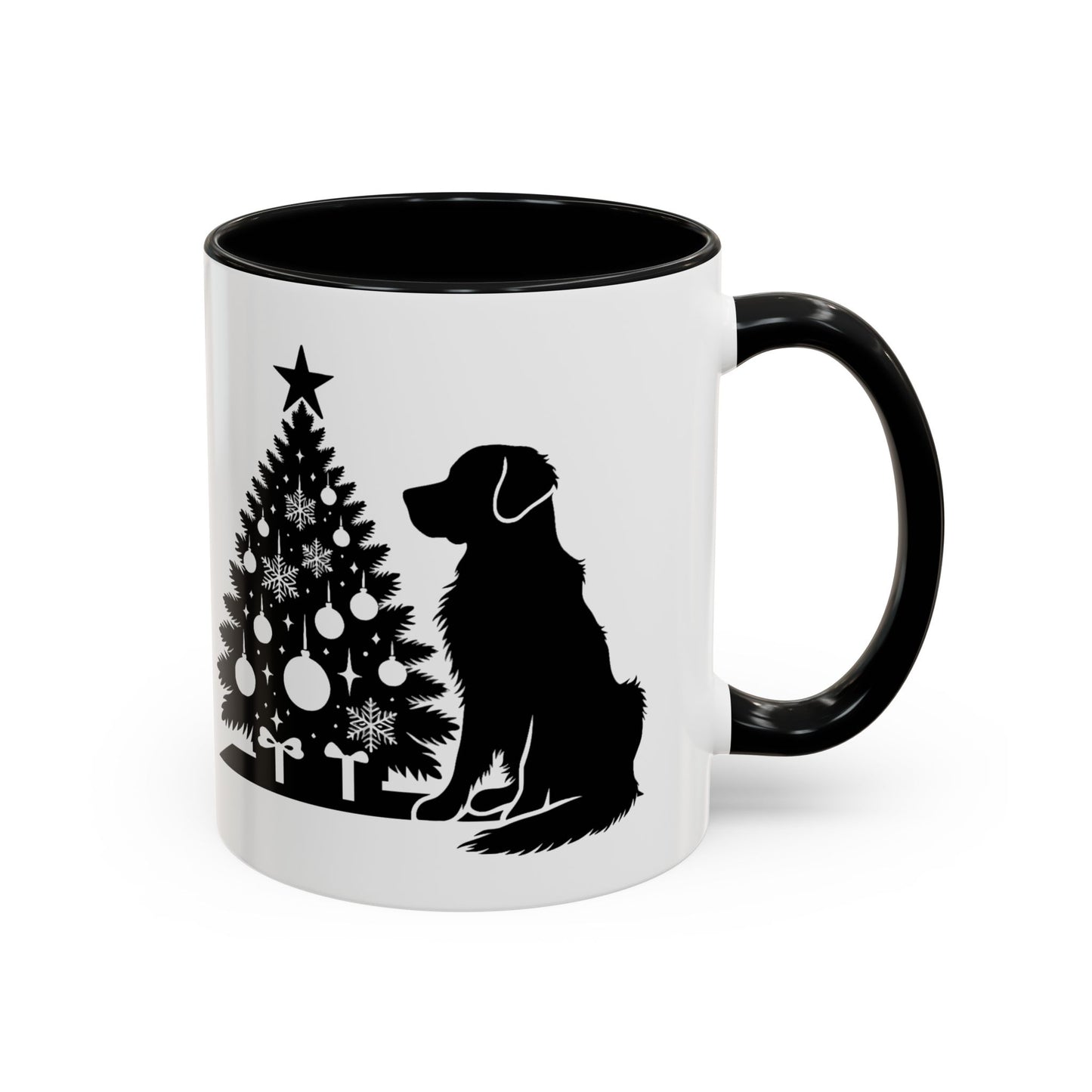 Golden Christmas Tree 2-Tone Coffee Mug