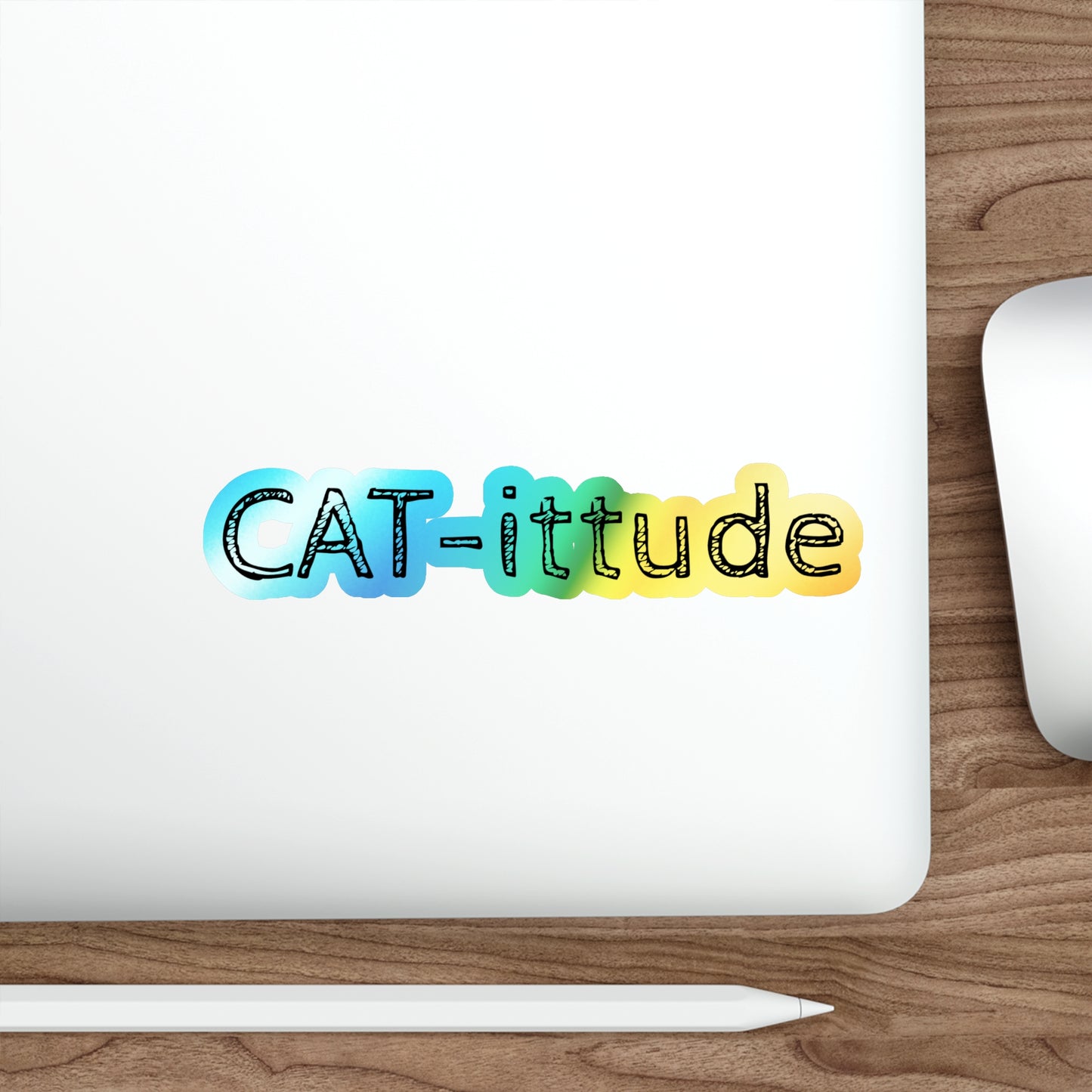 CAT-ittude Holographic Sticker
