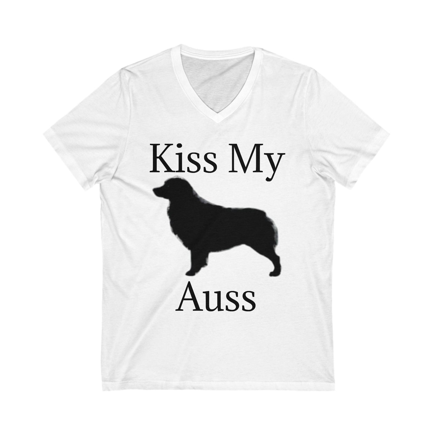 Kiss My Auss Unisex Short Sleeve V-Neck Tee