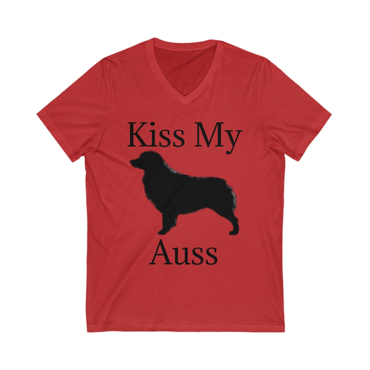 Kiss My Auss Unisex Short Sleeve V-Neck Tee