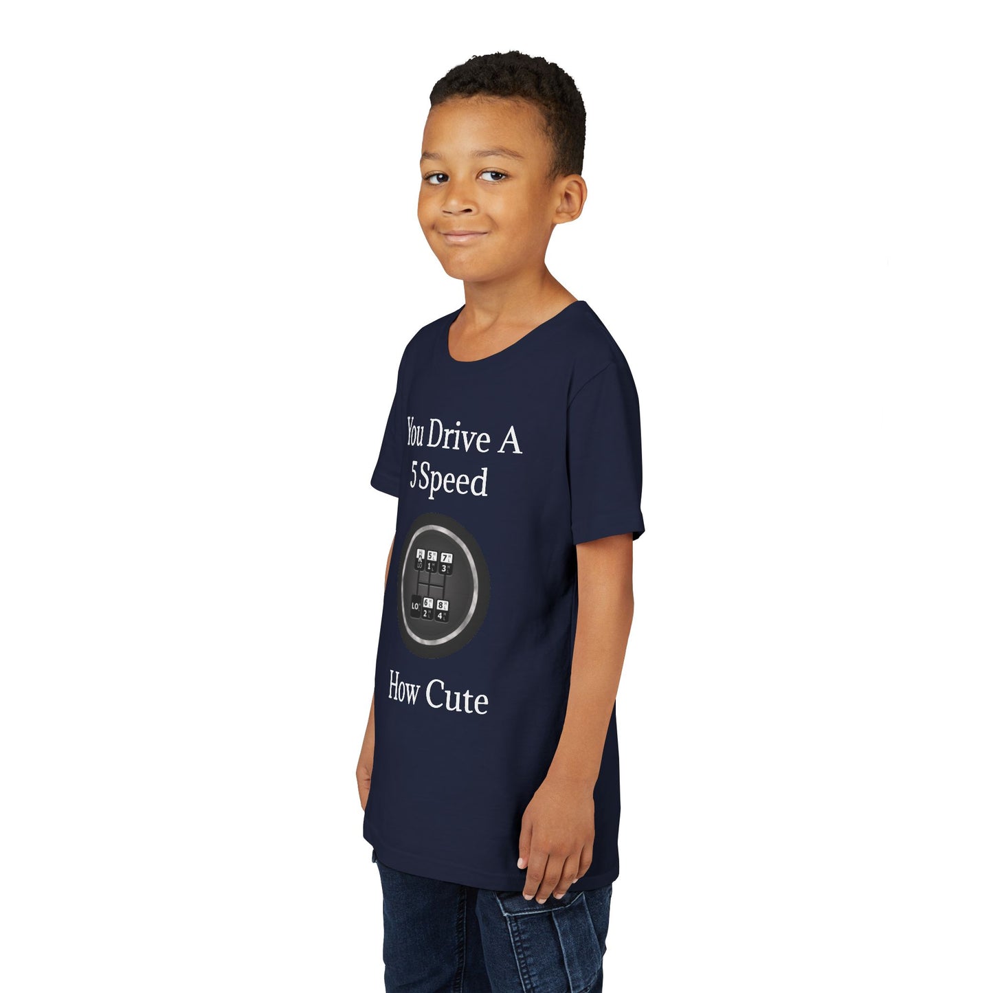 5 Speed How Cute Youth Unisex Short Sleeve Crewneck Tee